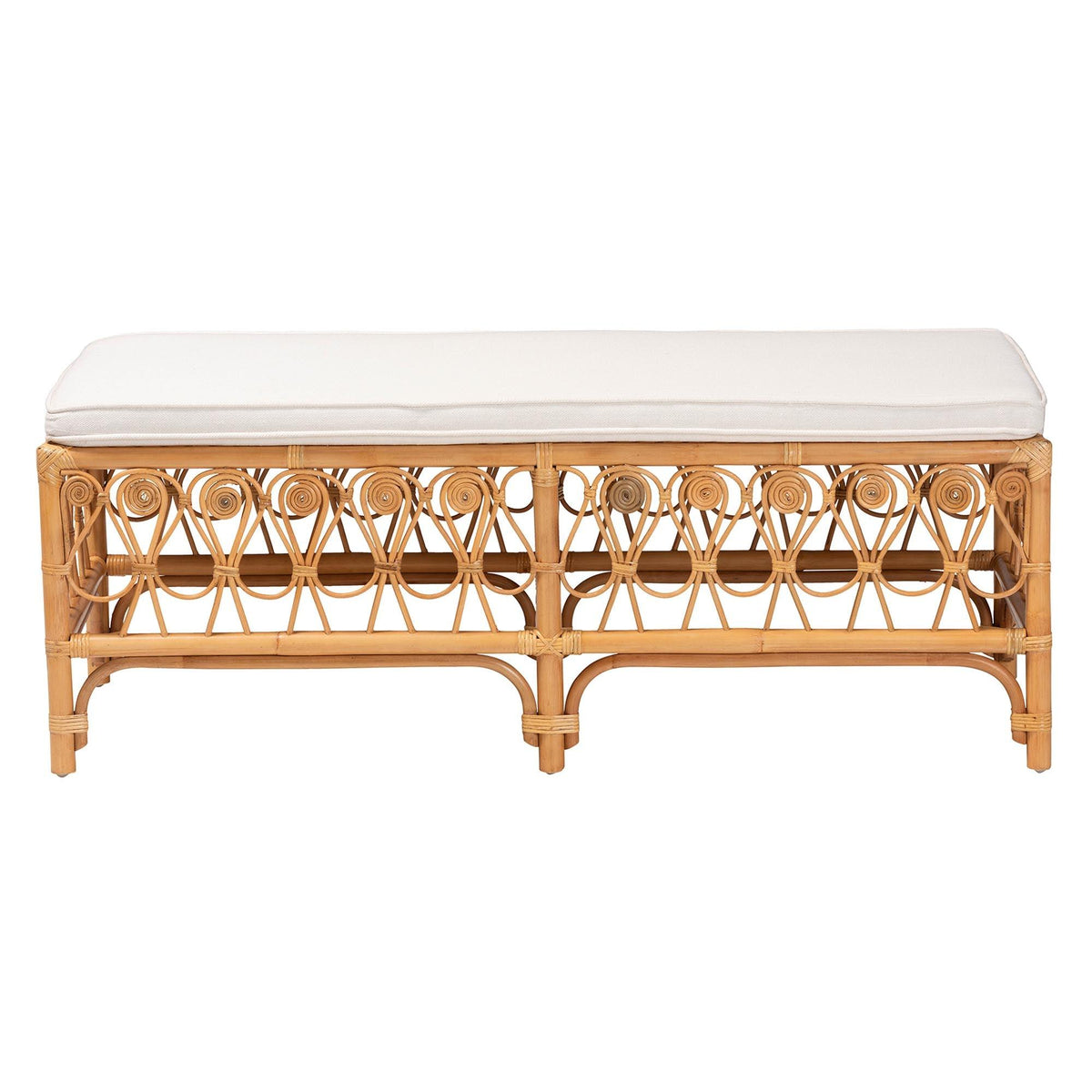 Bali & Pari Ibiza Modern bohemian Rattan Bench