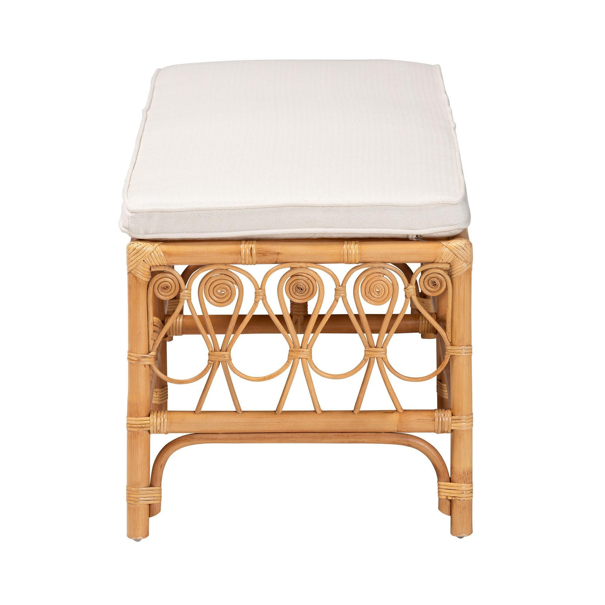 Bali & Pari Ibiza Modern bohemian Rattan Bench