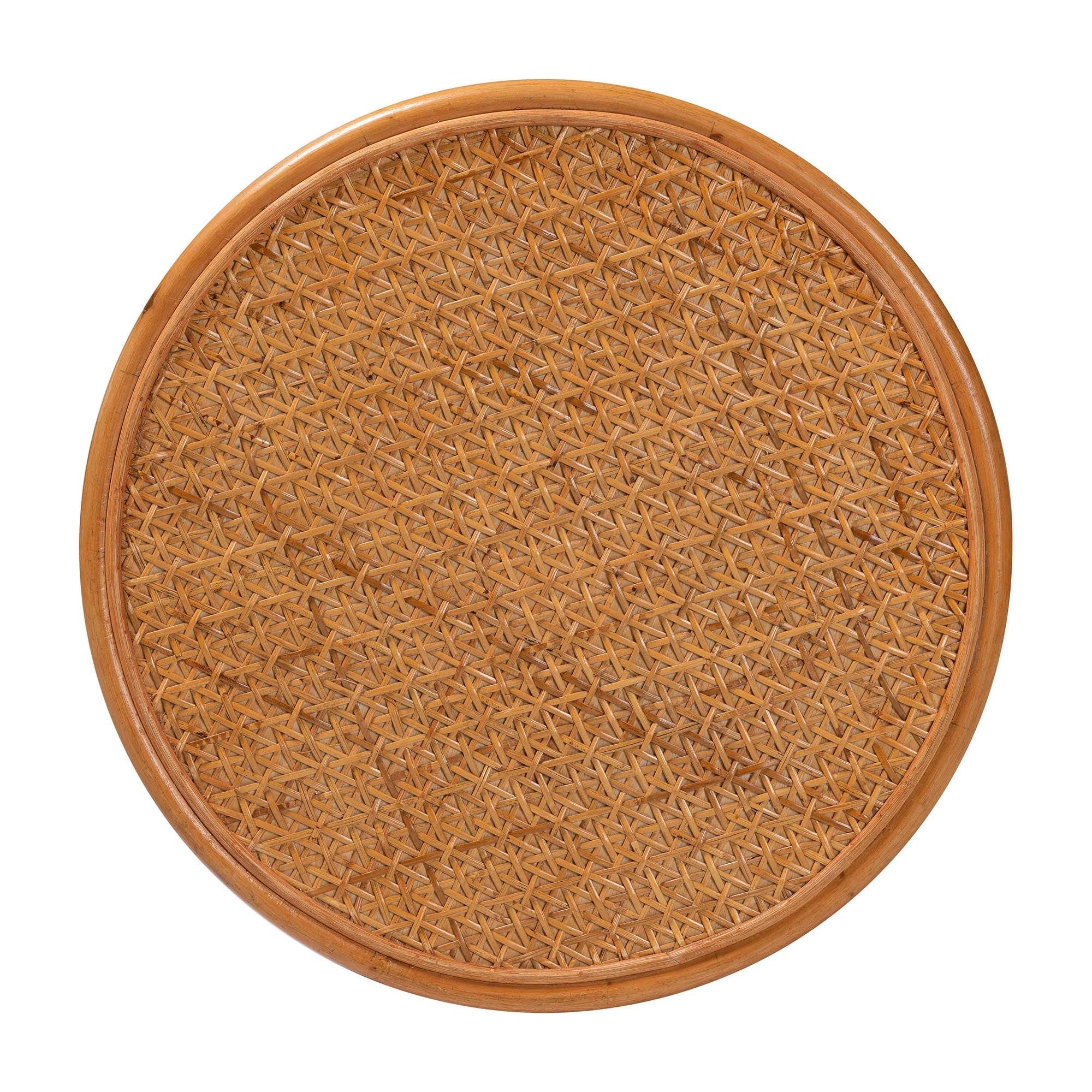 Bali & Pari Eldon Bohemian Honey Rattan Large End Table