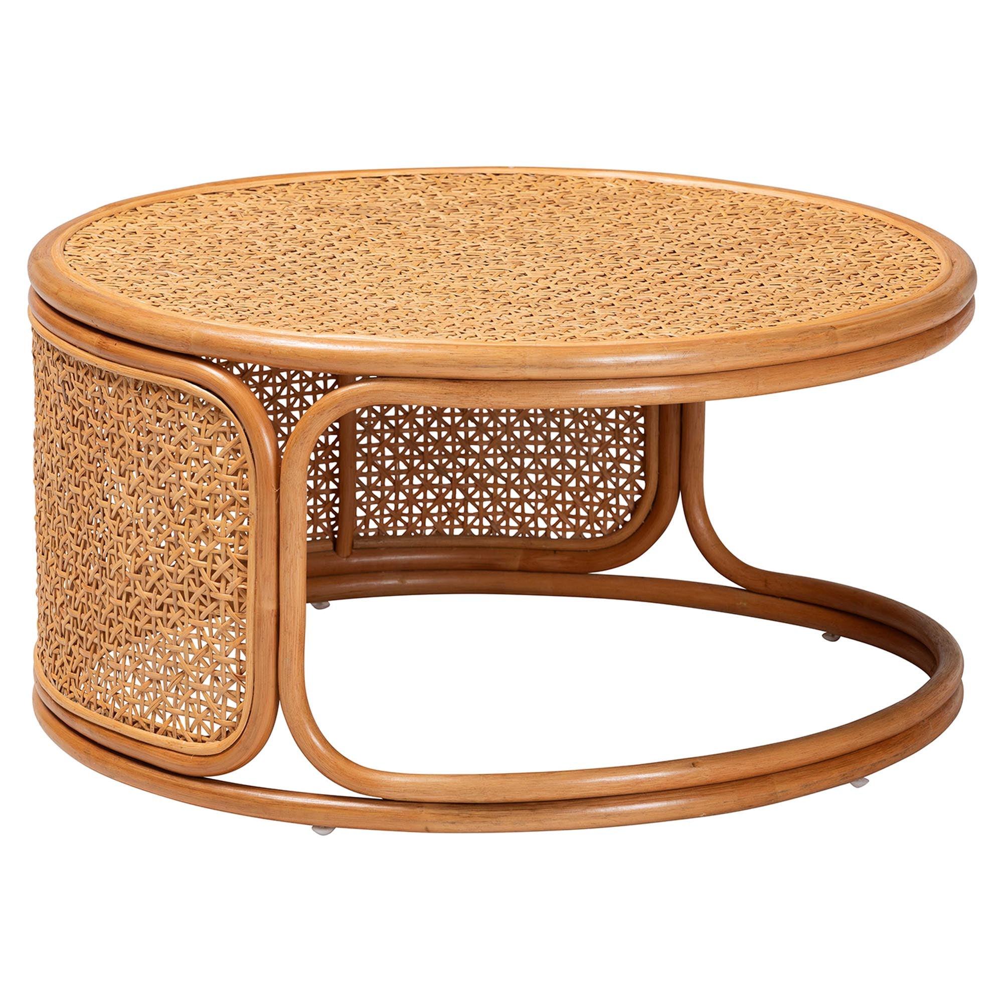 Bali & Pari Eldon Bohemian Honey Rattan Coffee Table