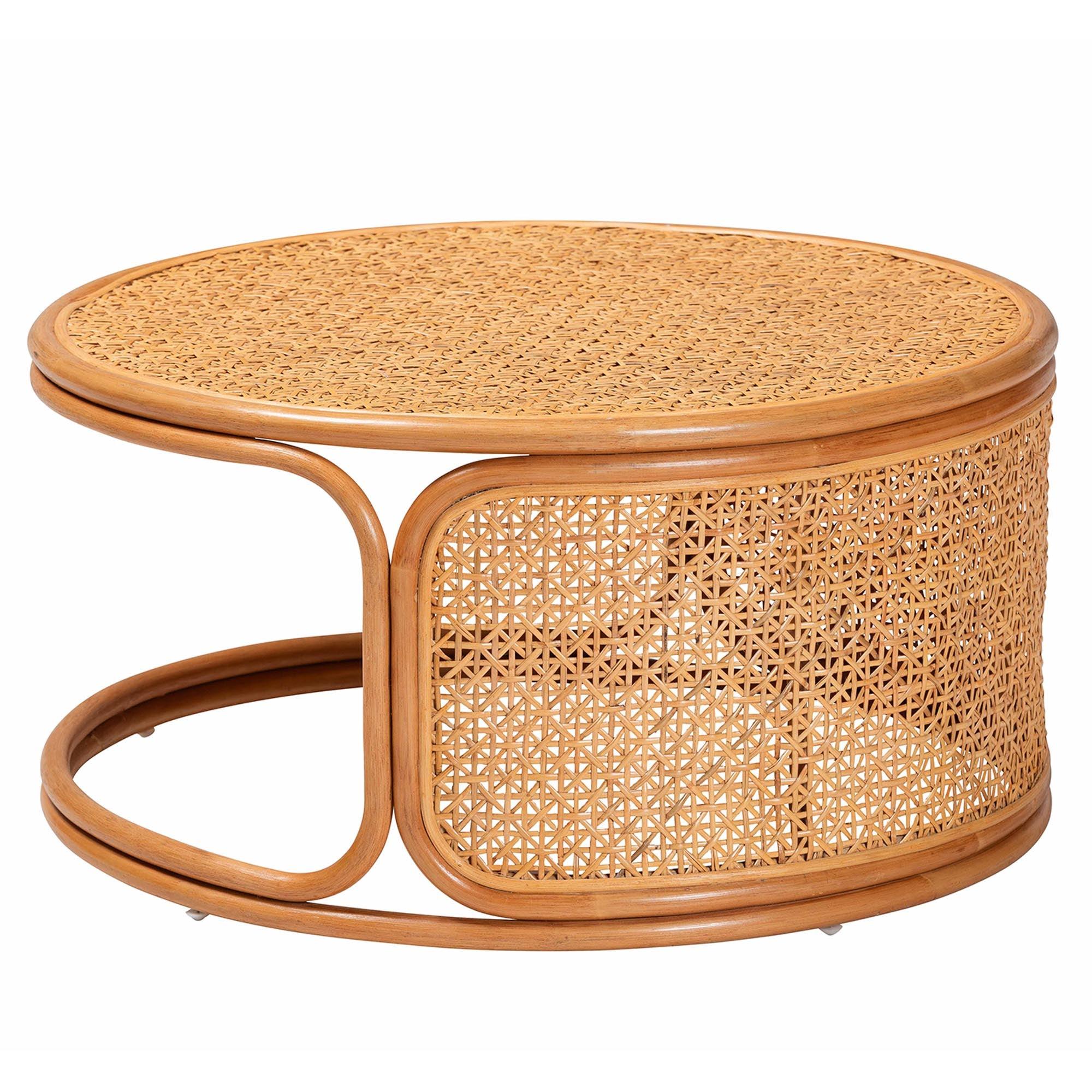 Bali & Pari Eldon Bohemian Honey Rattan Coffee Table