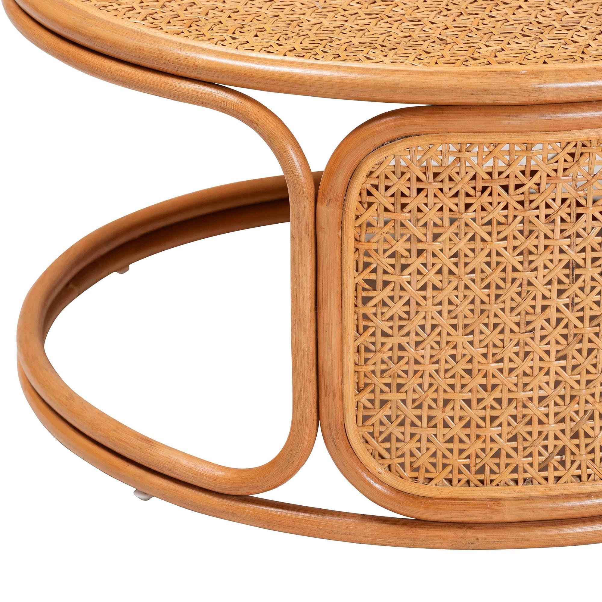 Bali & Pari Eldon Bohemian Honey Rattan Coffee Table