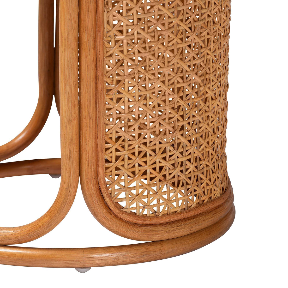 Bali & Pari Eldon Bohemian Honey Rattan End Table