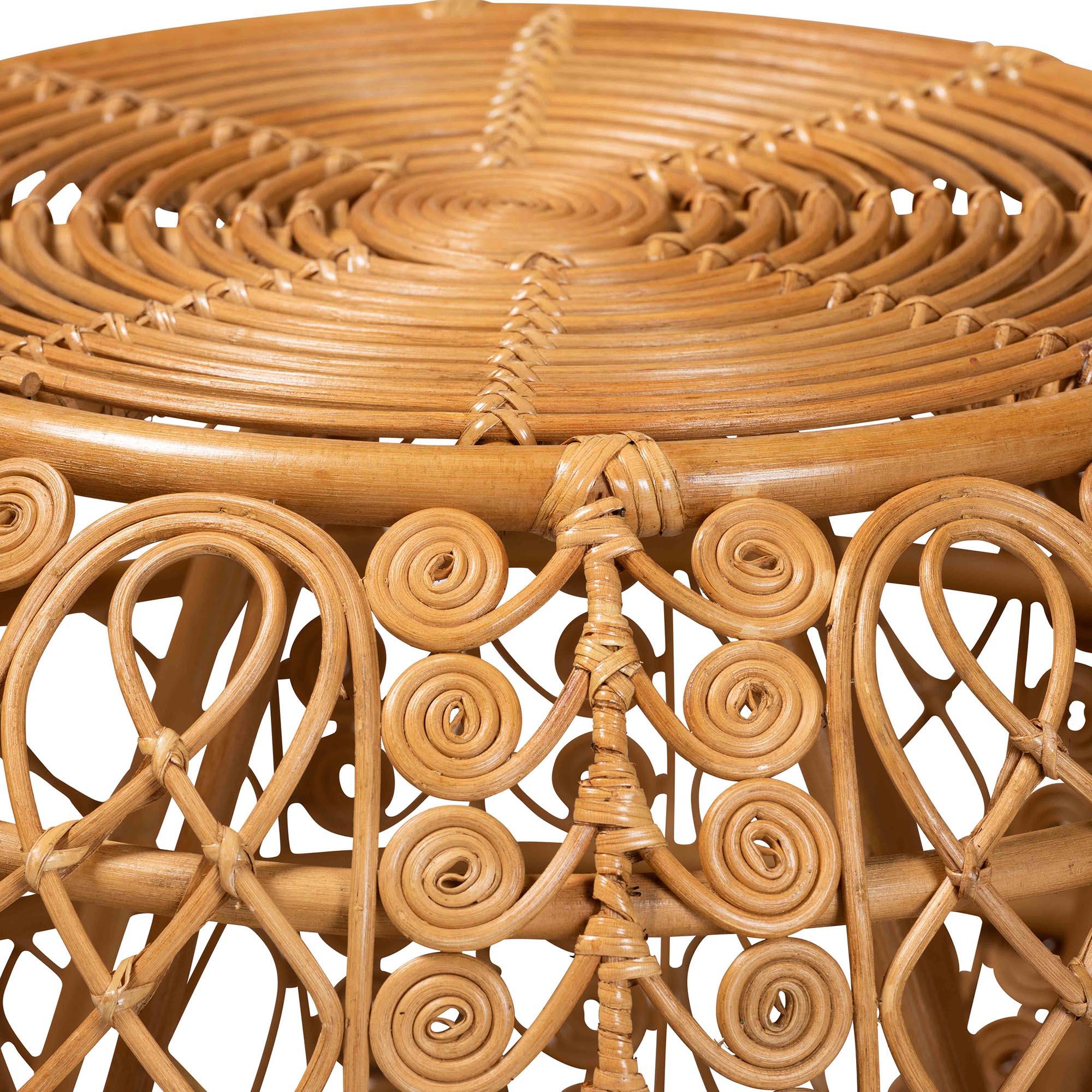 Bali & Pari Tiramisu Modern Bohemian Rattan Coffee Table