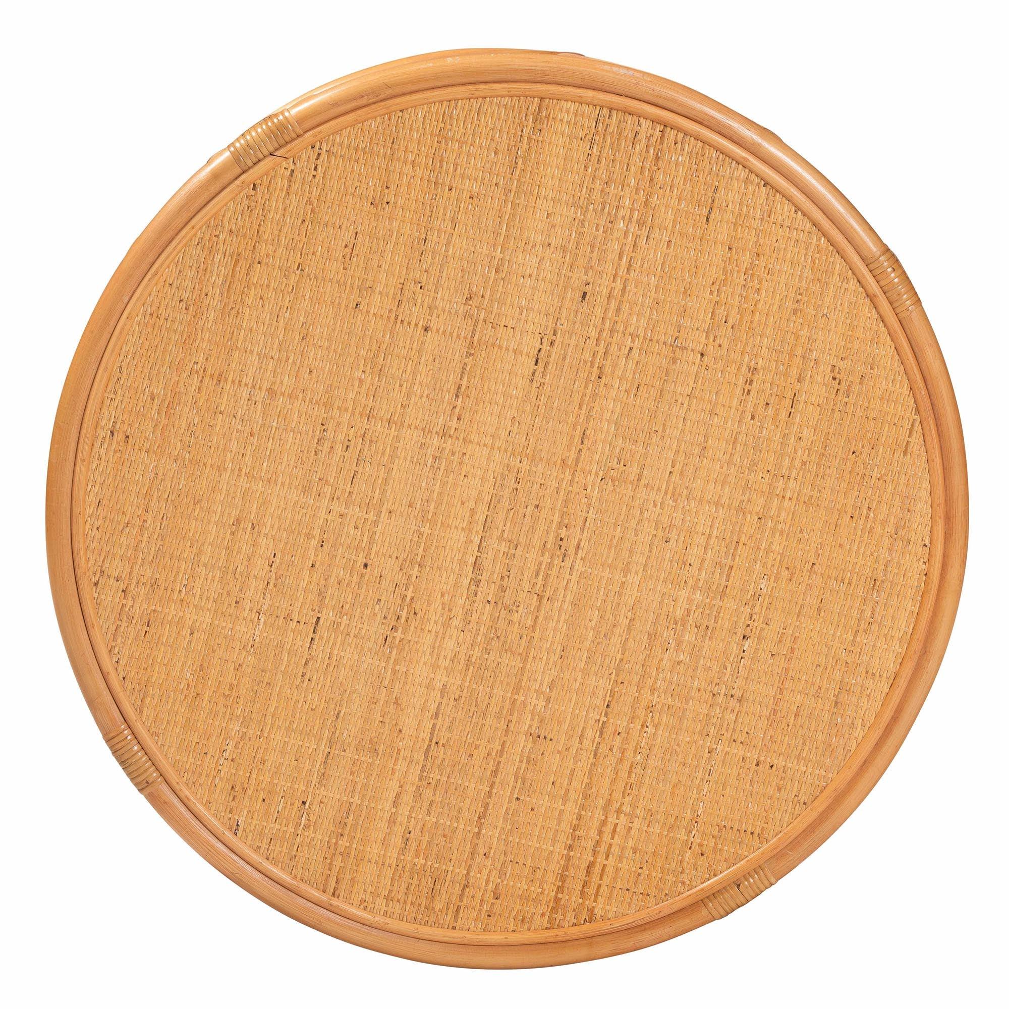 Bali & Pari Raflesia Modern Bohemian Rattan Coffee Table