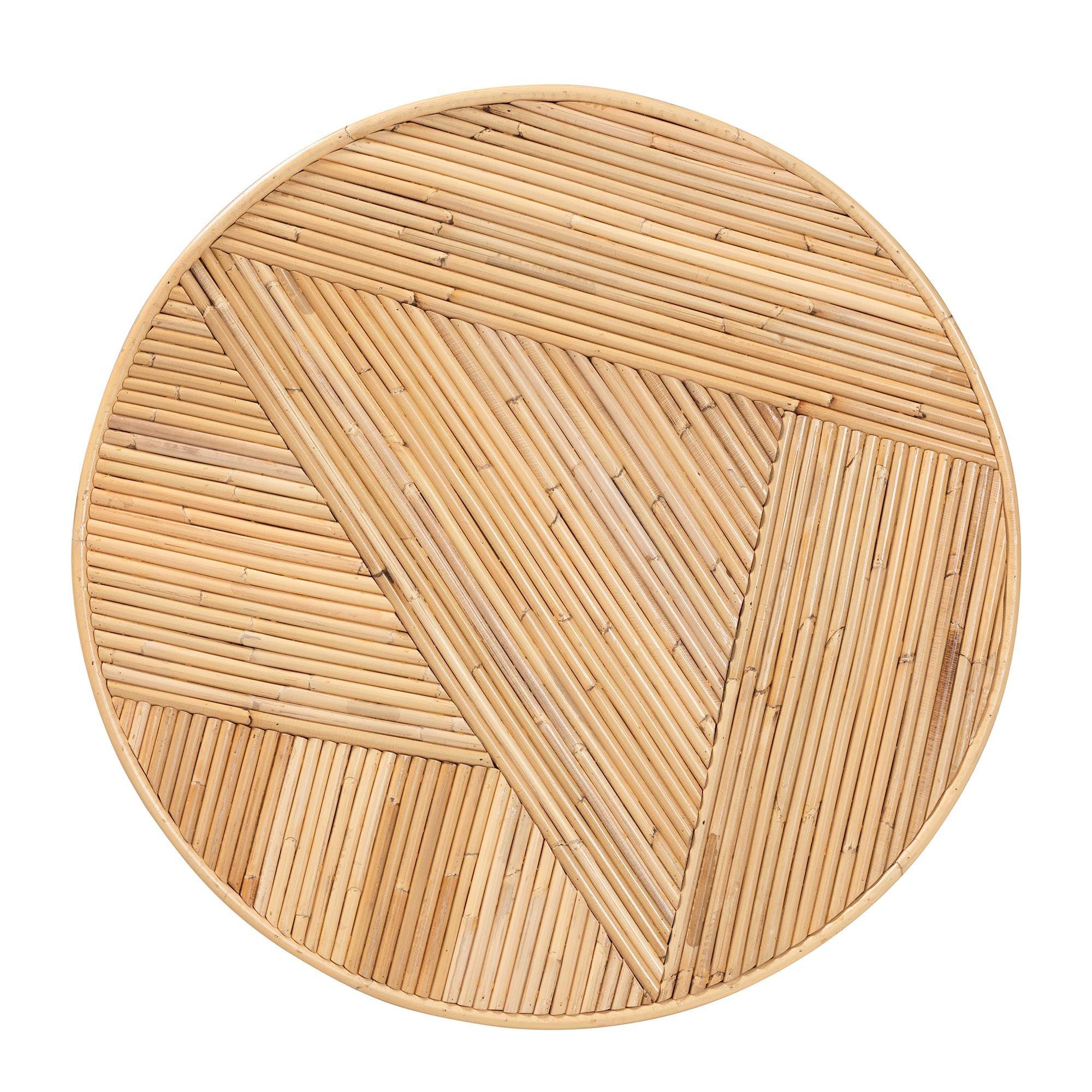 Bali & Pari Iryna Modern Bohemian Rattan End Table