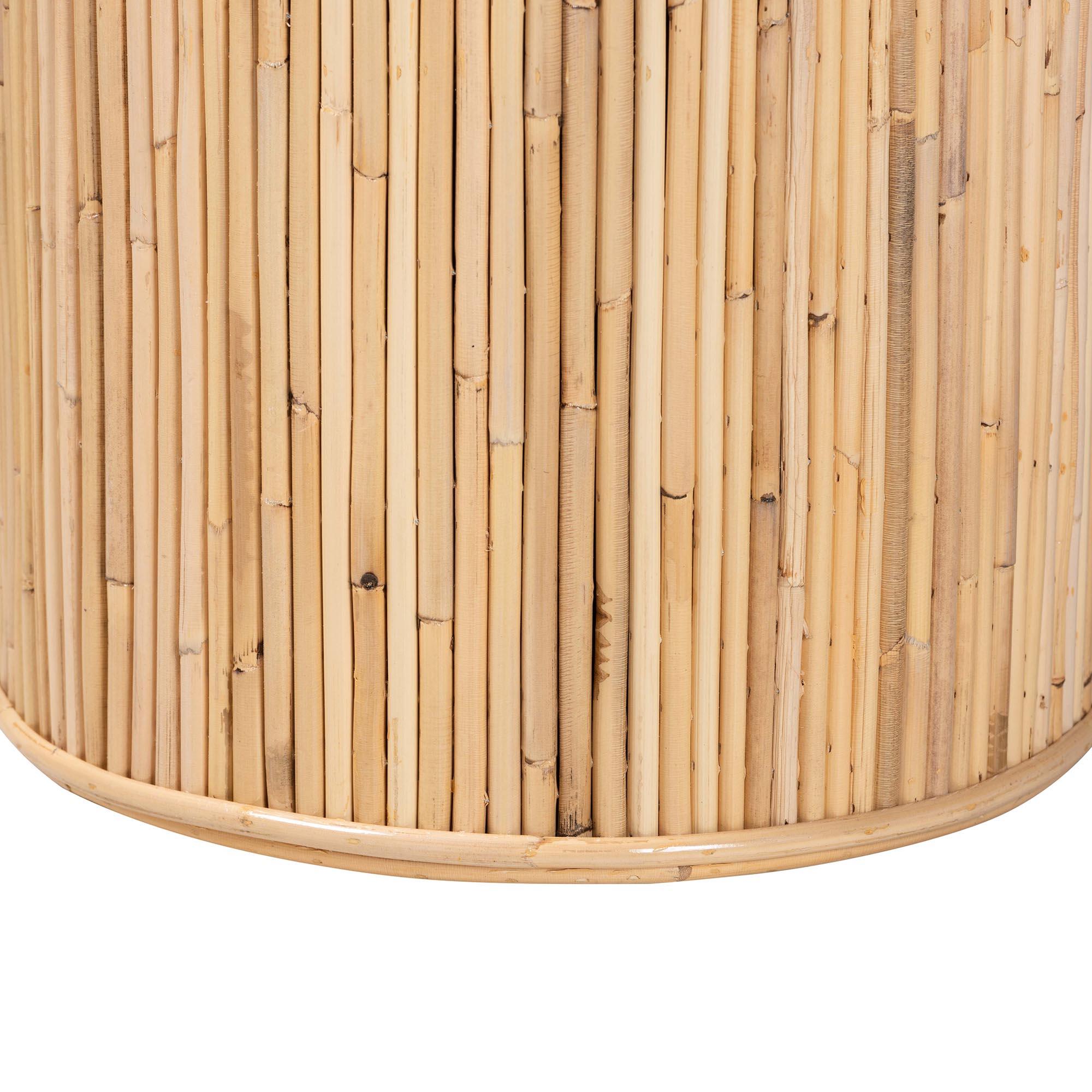 Bali & Pari Iryna Modern Bohemian Rattan Console Table