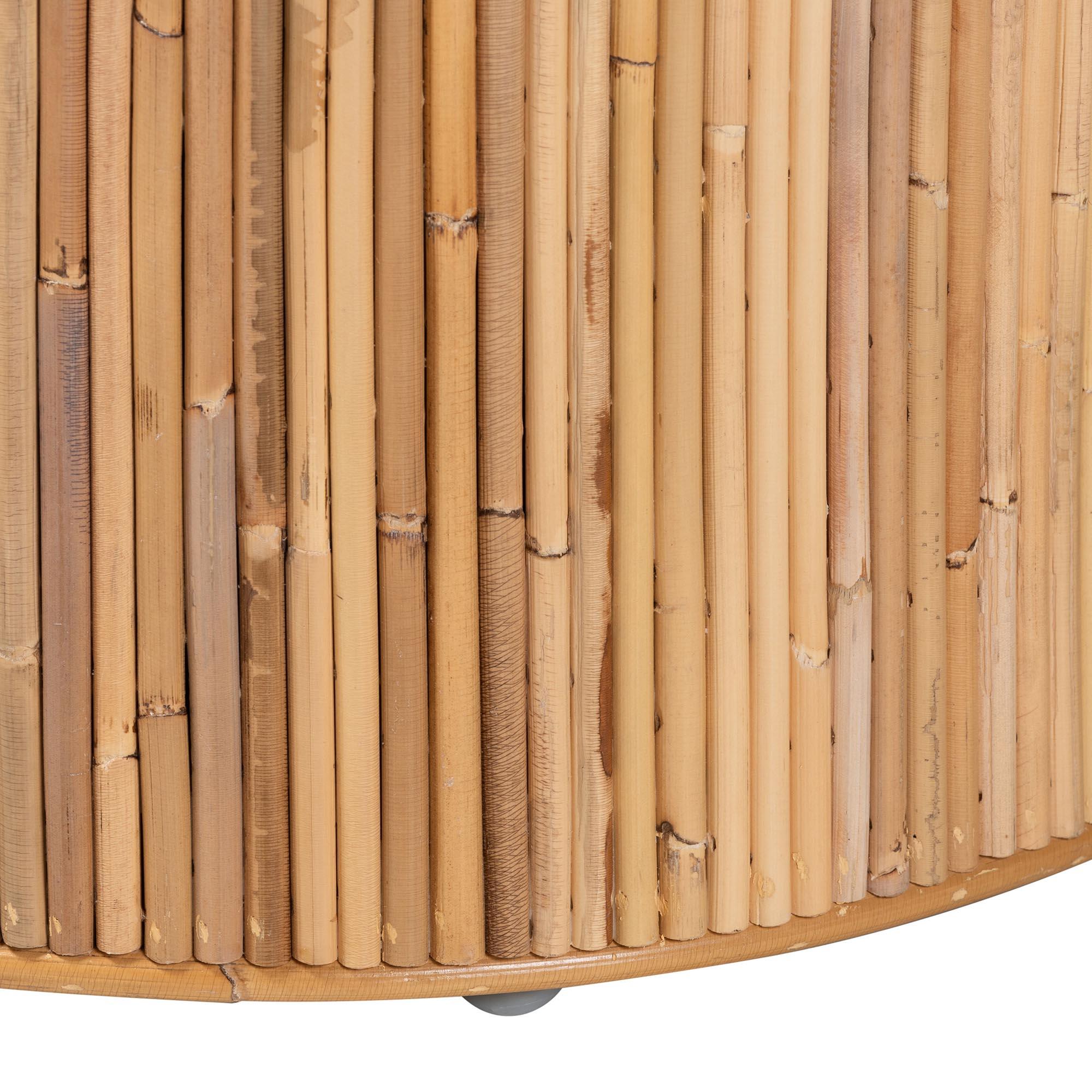 Bali & Pari Milagra Modern Bohemian Rattan End Table