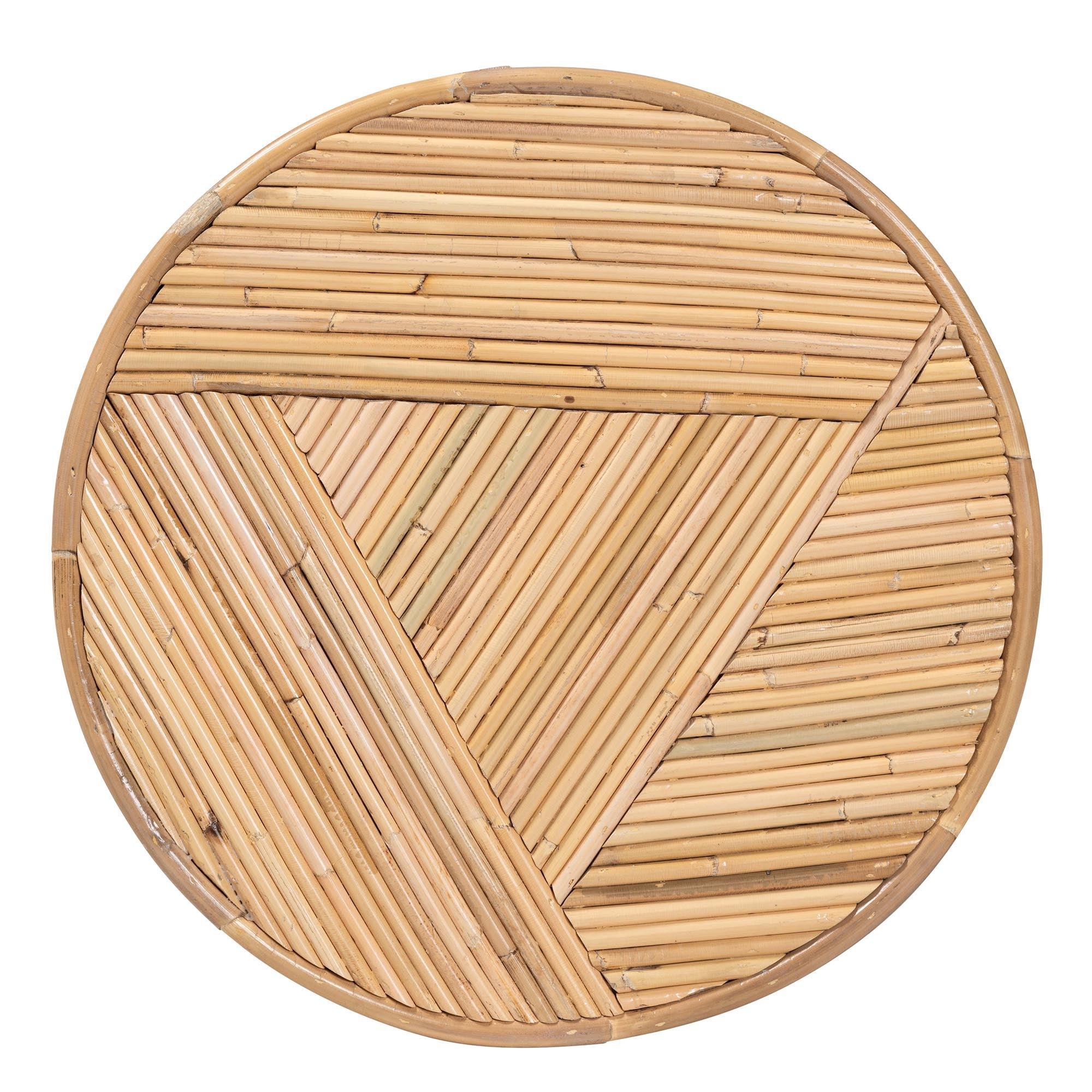 Bali & Pari Milagra Modern Bohemian Rattan End Table