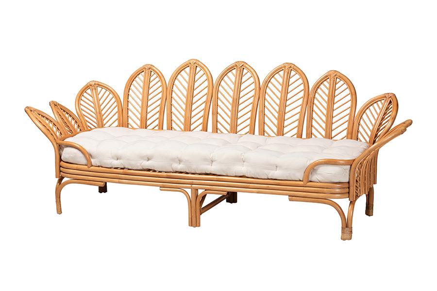 Bali & Pari Loften Bohemian Light Honey Rattan Daybed