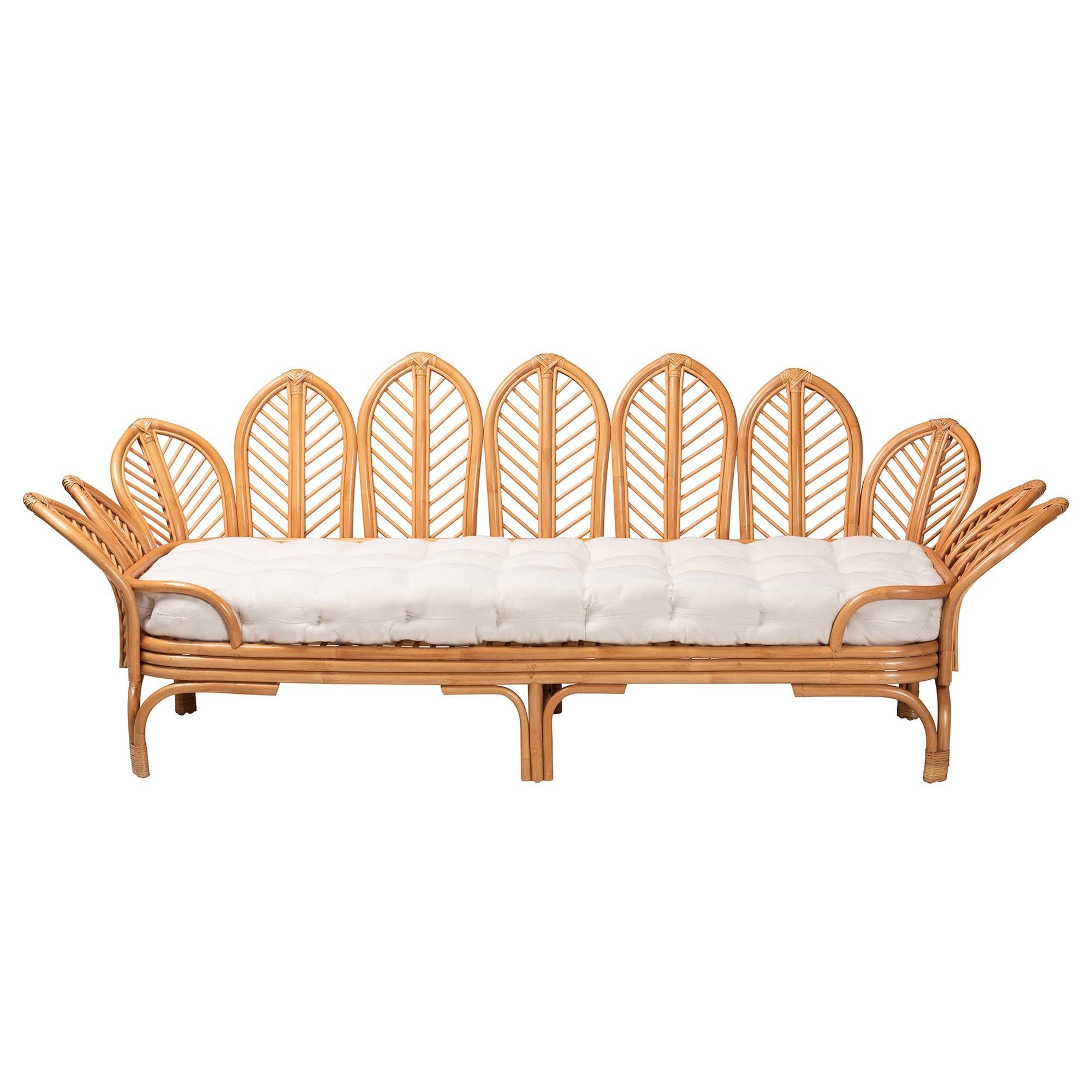 Bali & Pari Loften Bohemian Light Honey Rattan Daybed