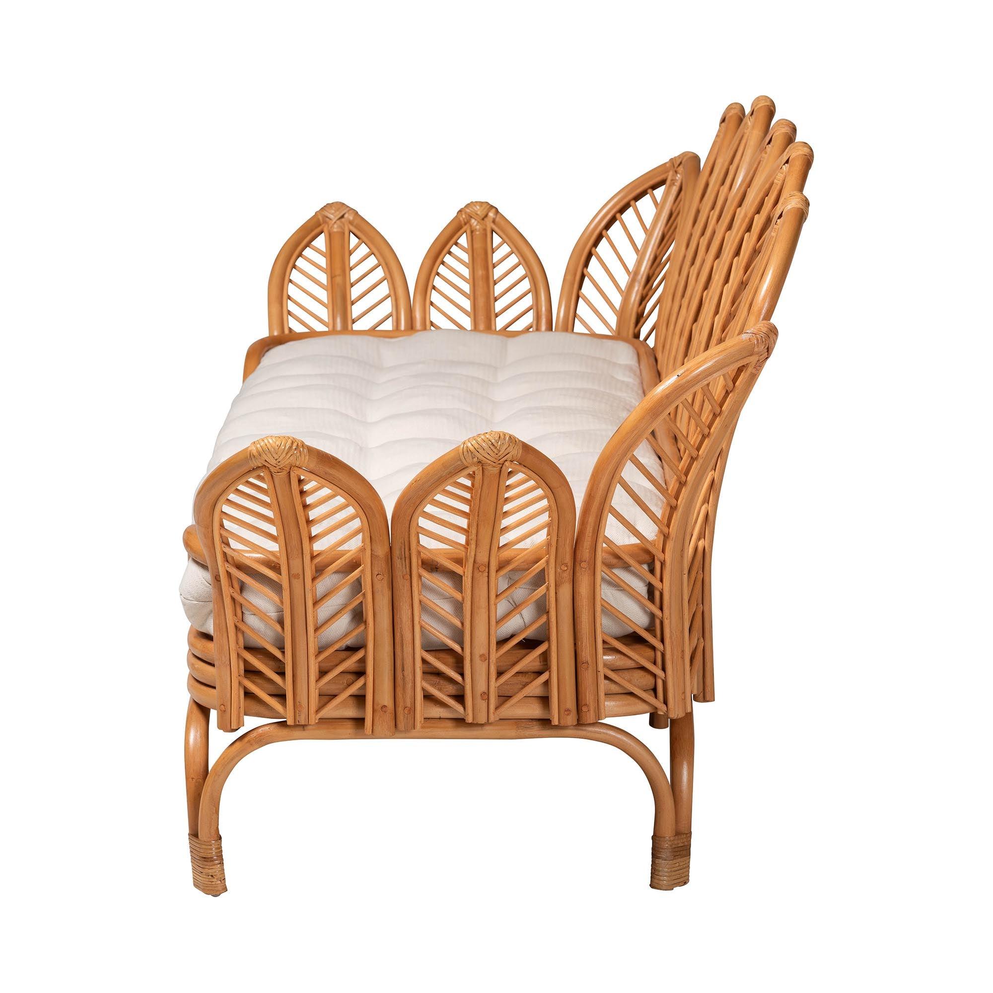Bali & Pari Loften Bohemian Light Honey Rattan Daybed
