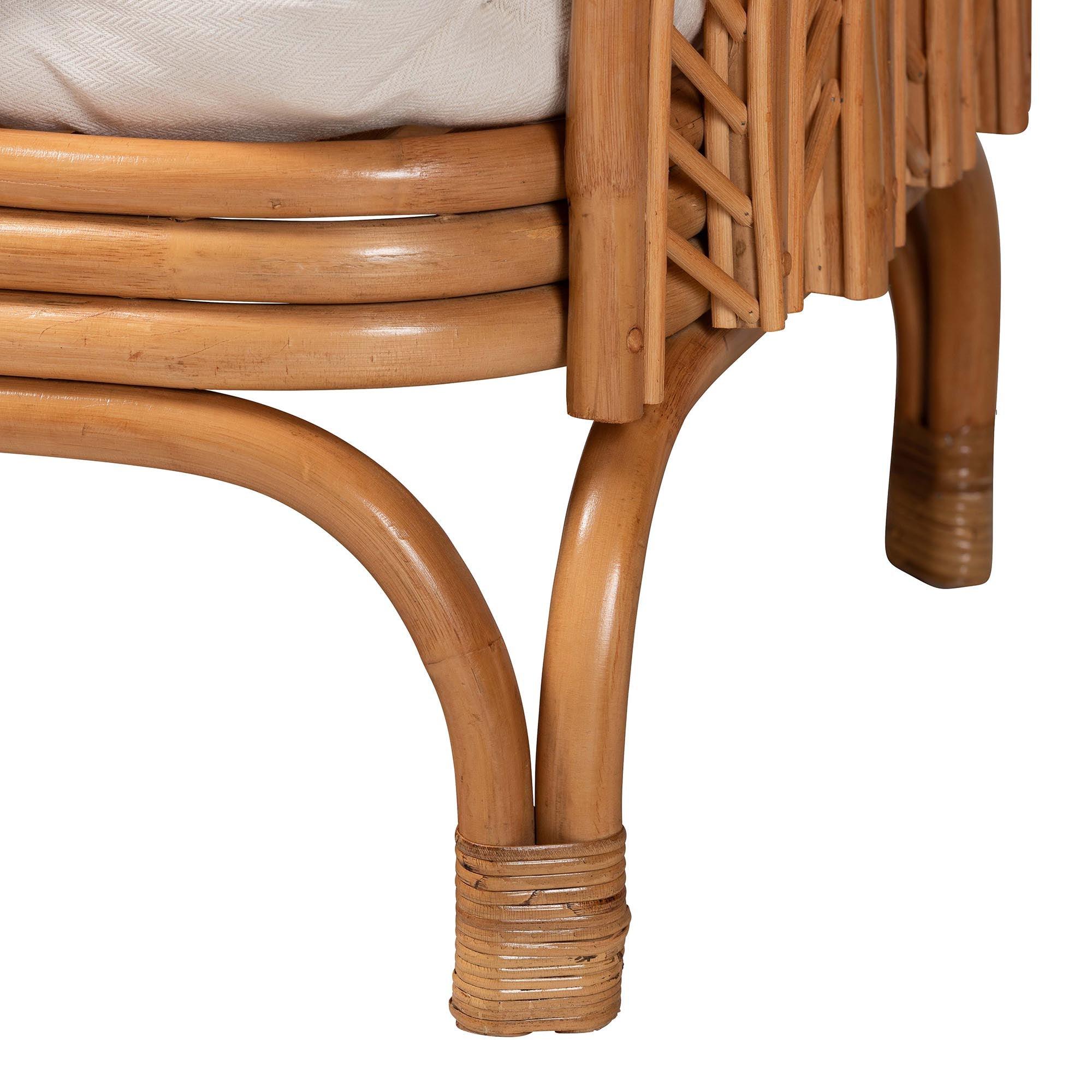 Bali & Pari Loften Bohemian Light Honey Rattan Daybed
