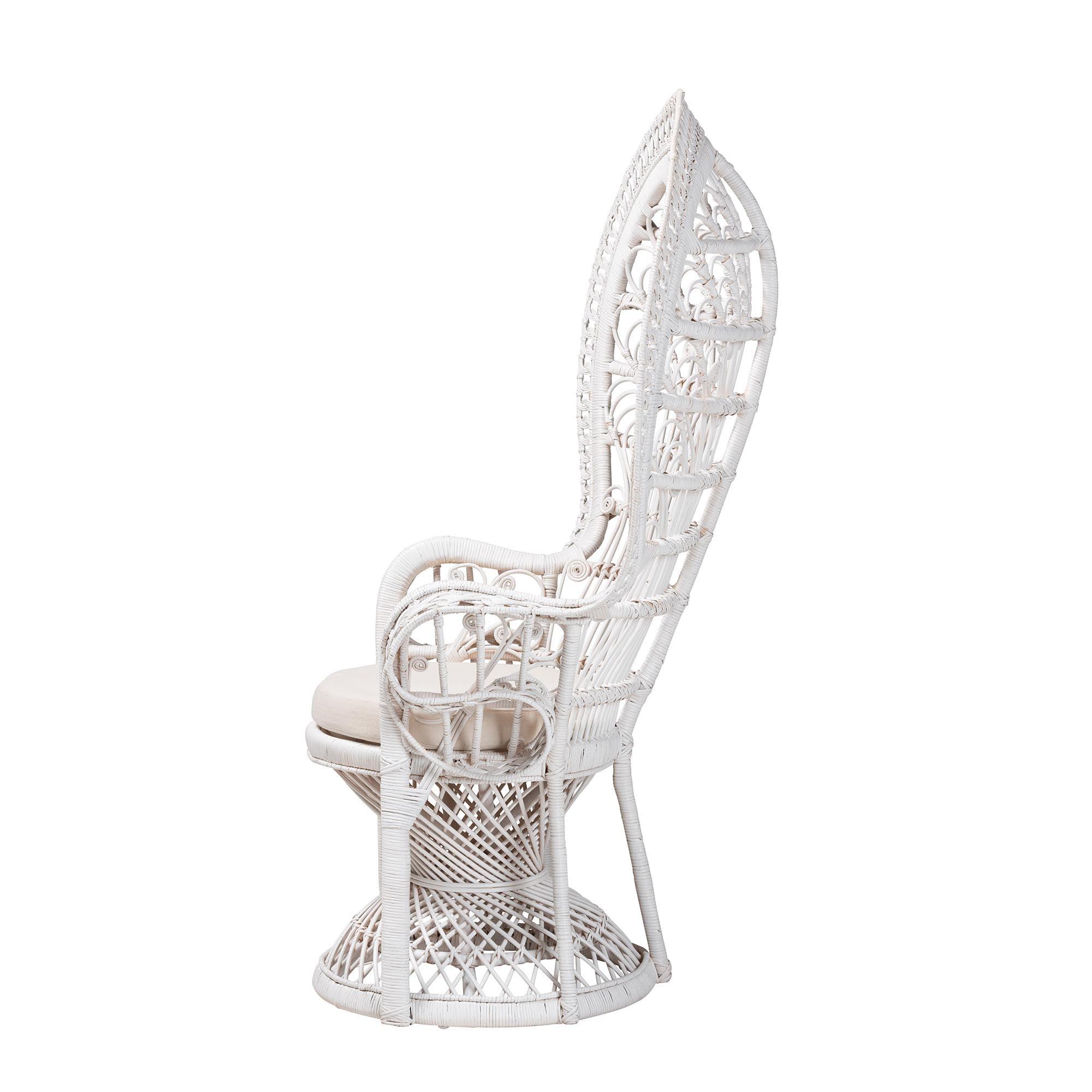 Bali & Pari Kallima Modern Bohemian Rattan Peacock Chair