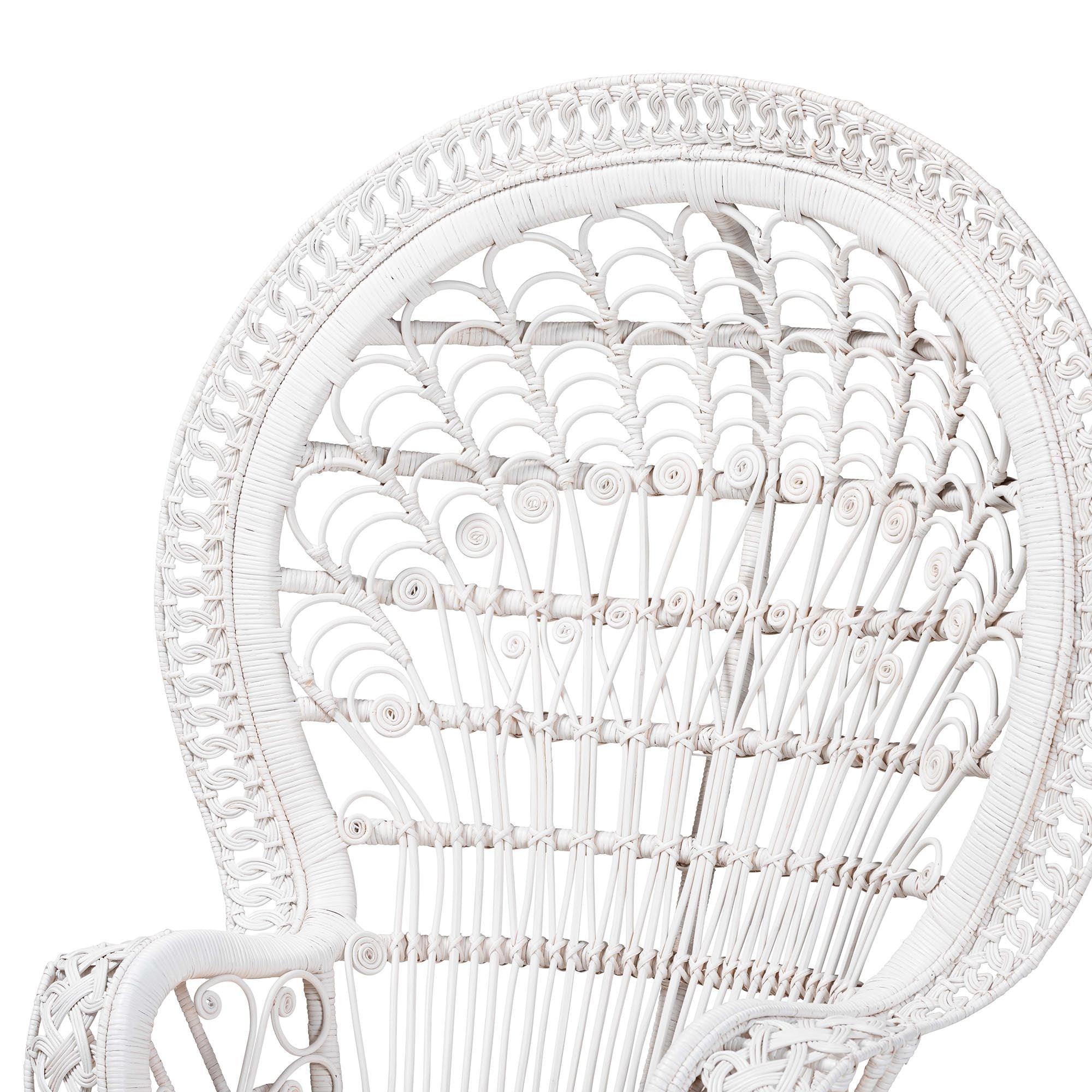 Bali & Pari Kallima Modern Bohemian Rattan Peacock Chair