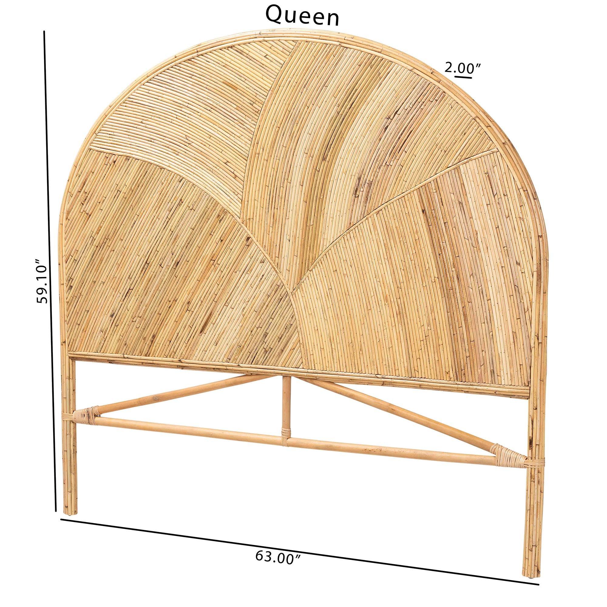Bali & Pari Seana Bohemian Honey Rattan Standalone Headboard