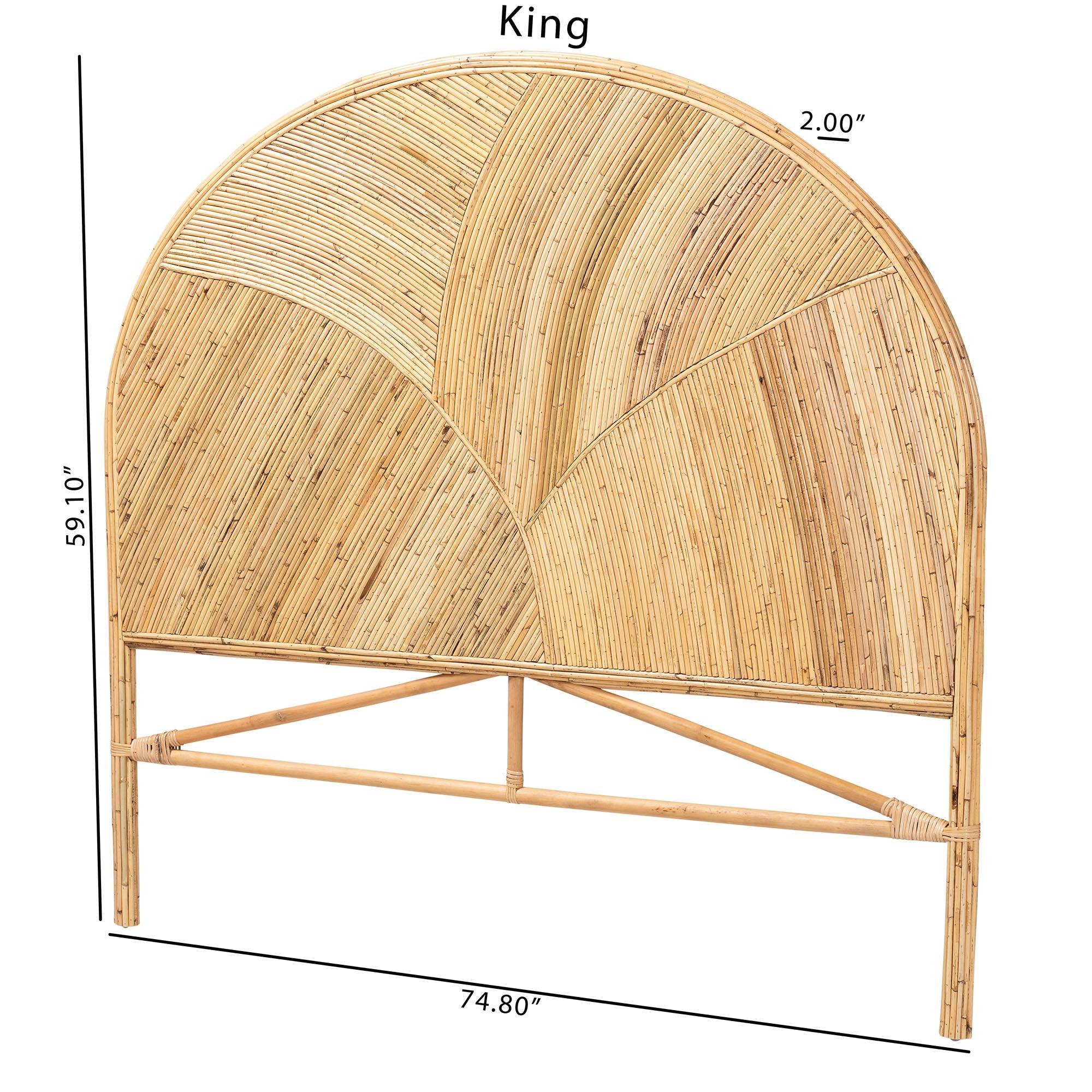 Bali & Pari Seana Bohemian Honey Rattan Standalone Headboard