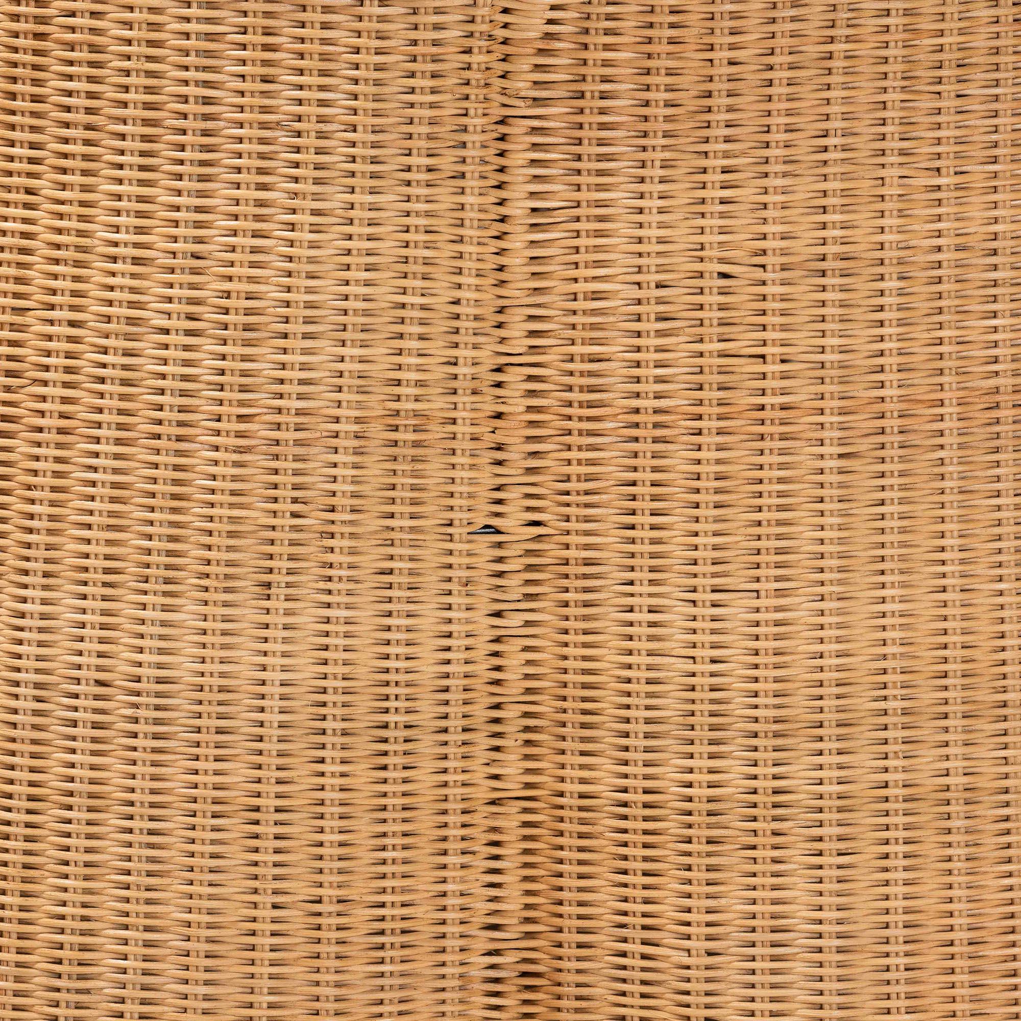Bali & Pari Palm Bohemian Honey Scallop Rattan Coffee Table