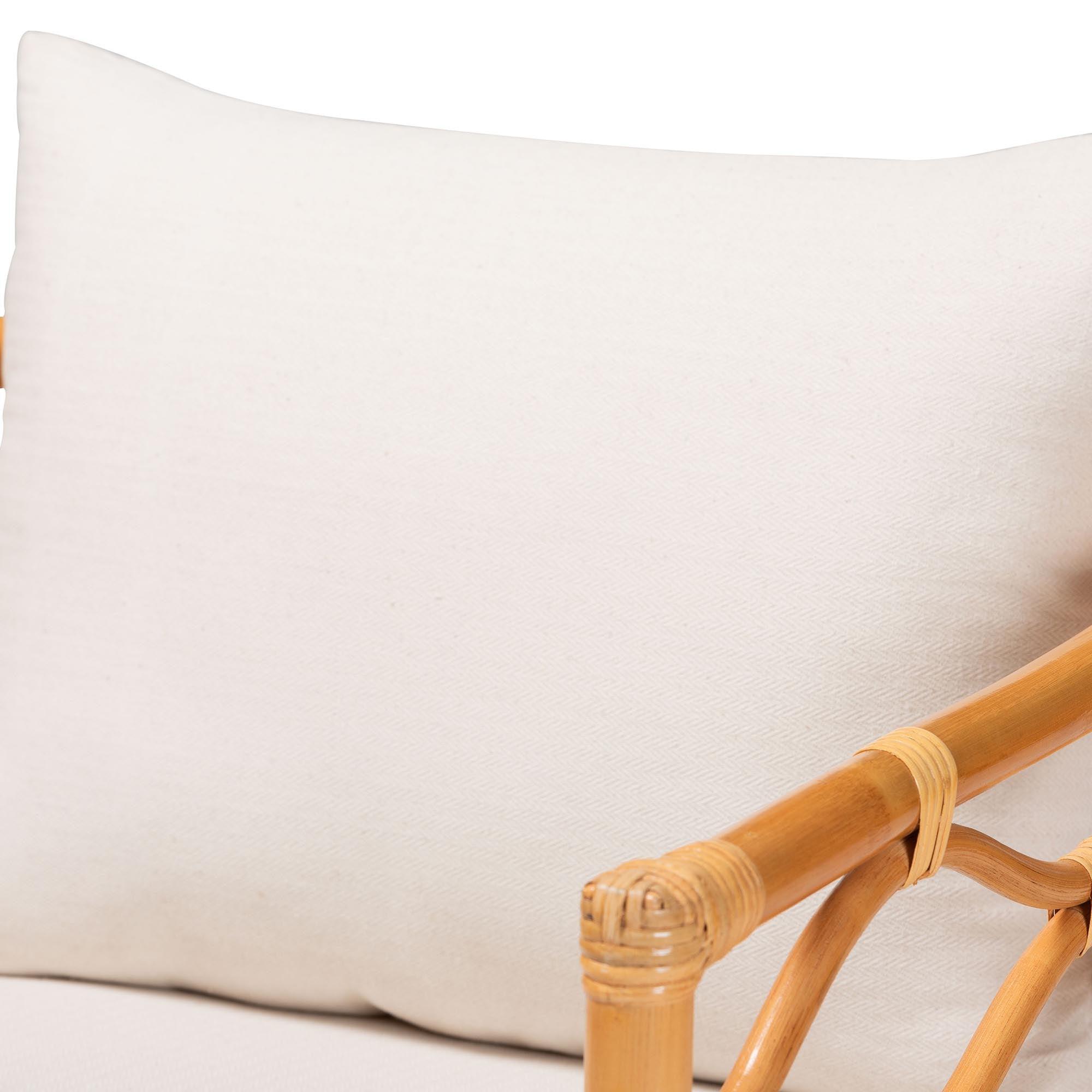 Bali & Pari Acelynn Bohemian Light Honey Rattan Arm Chair
