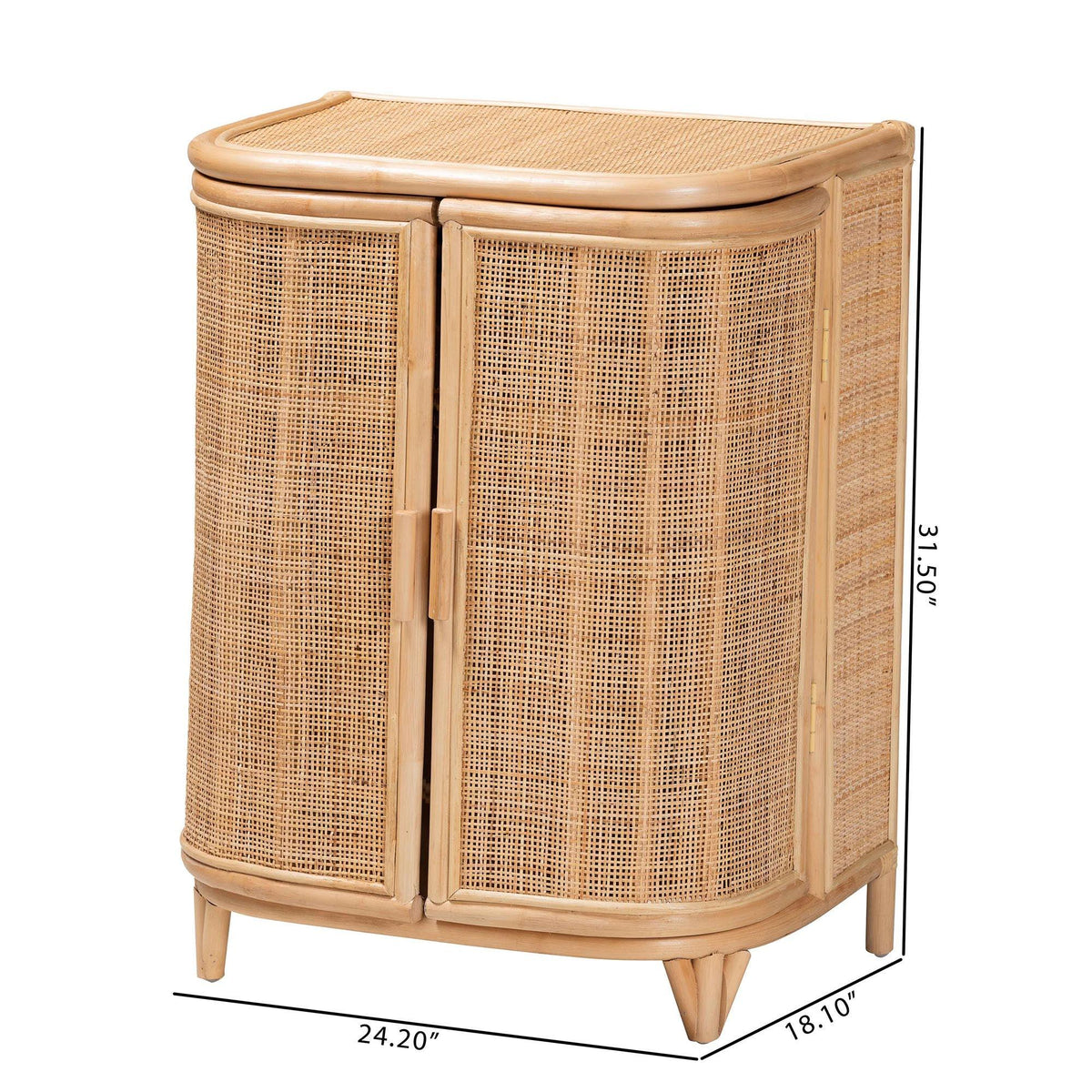Bali & Pari Yanka Bohemian Rattan Storage Cabinet