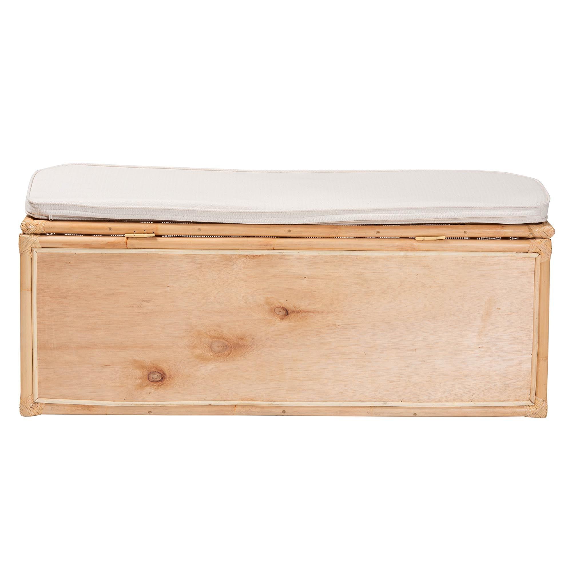 Bali & Pari Ishana Bohemian Rattan Storage Bench