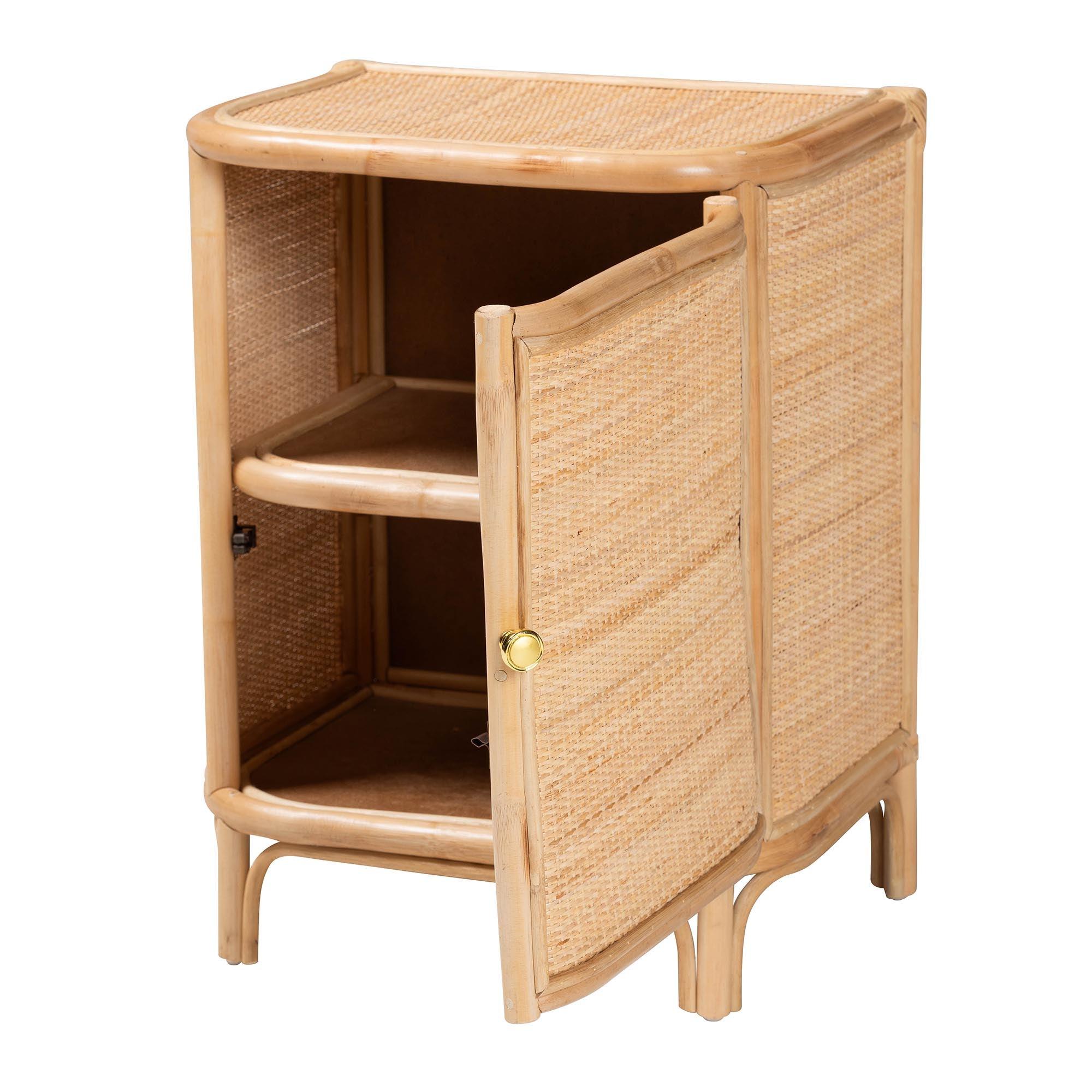 Bali & Pari Kiara Bohemian Rattan Nightstand