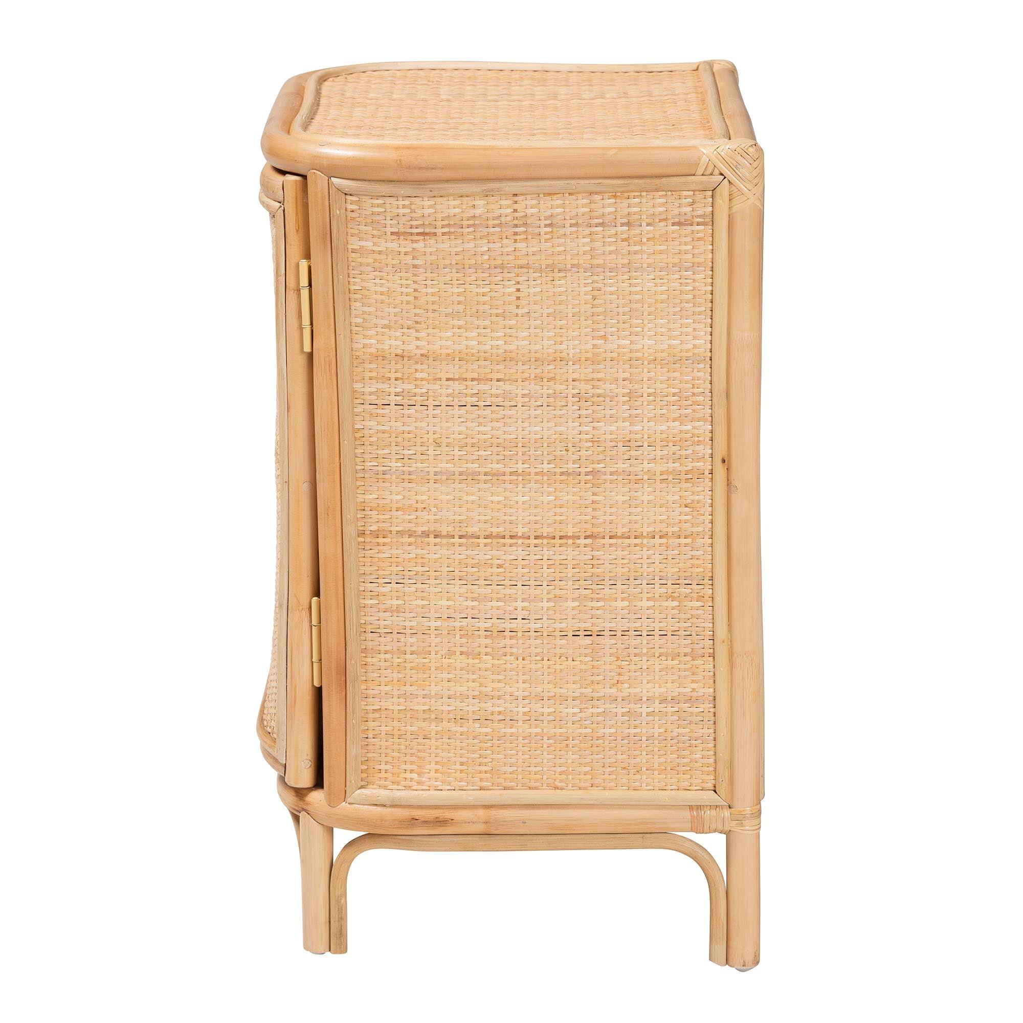 Bali & Pari Kiara Bohemian Rattan Nightstand