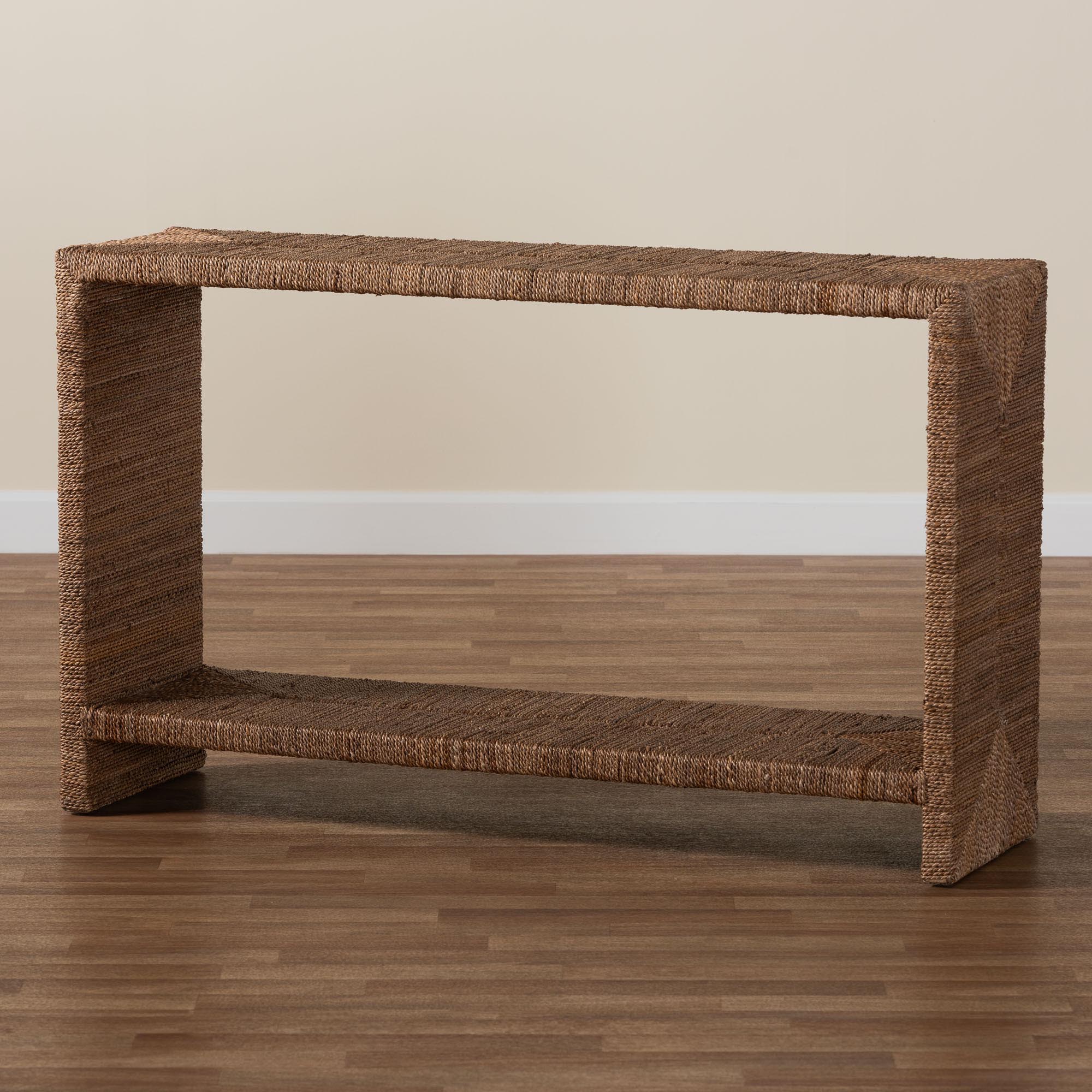 Bali & Pari Liza Bohemian Seagrass Console Table