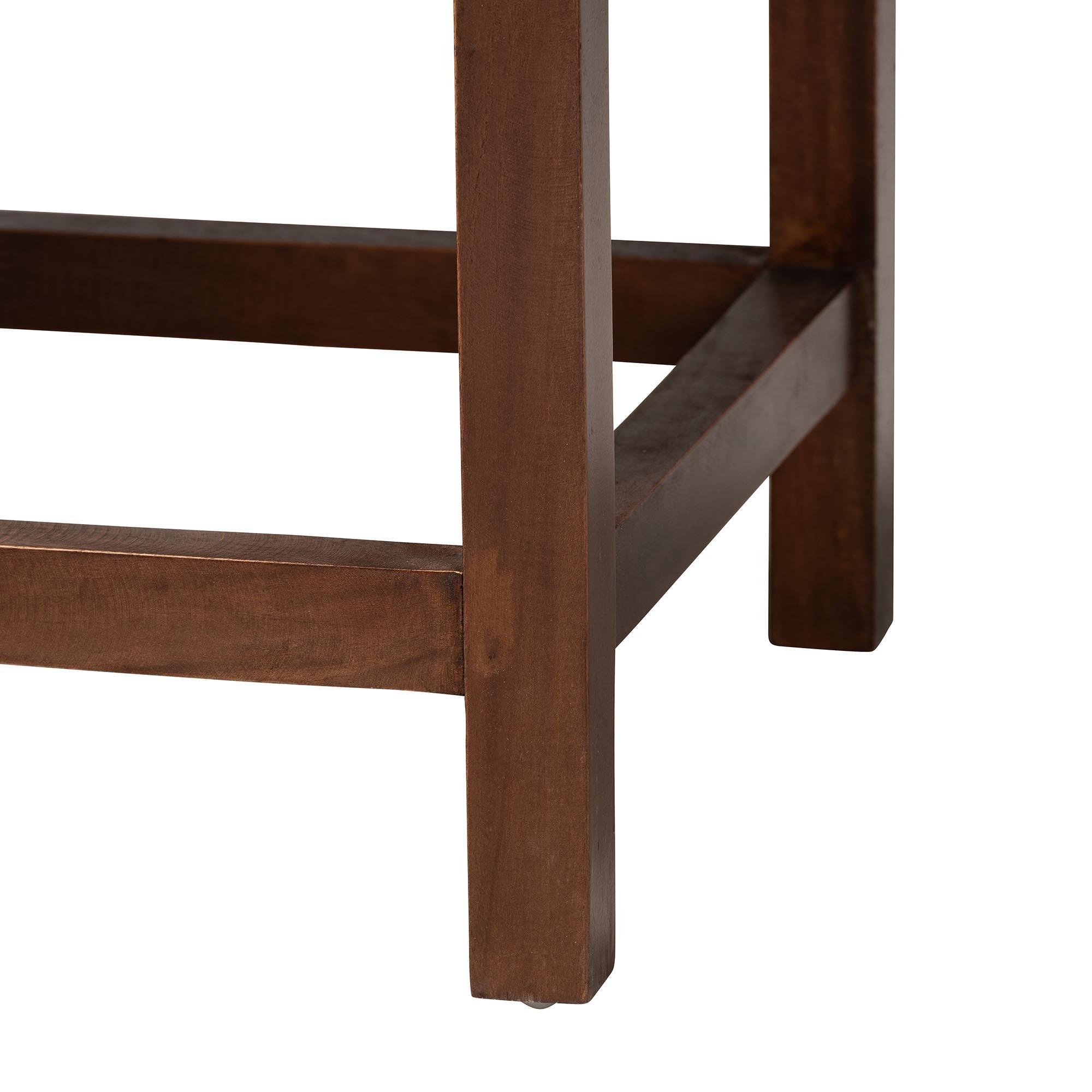 Bali & Pari Liza Bohemian Seagrass and Wood Accent Bench