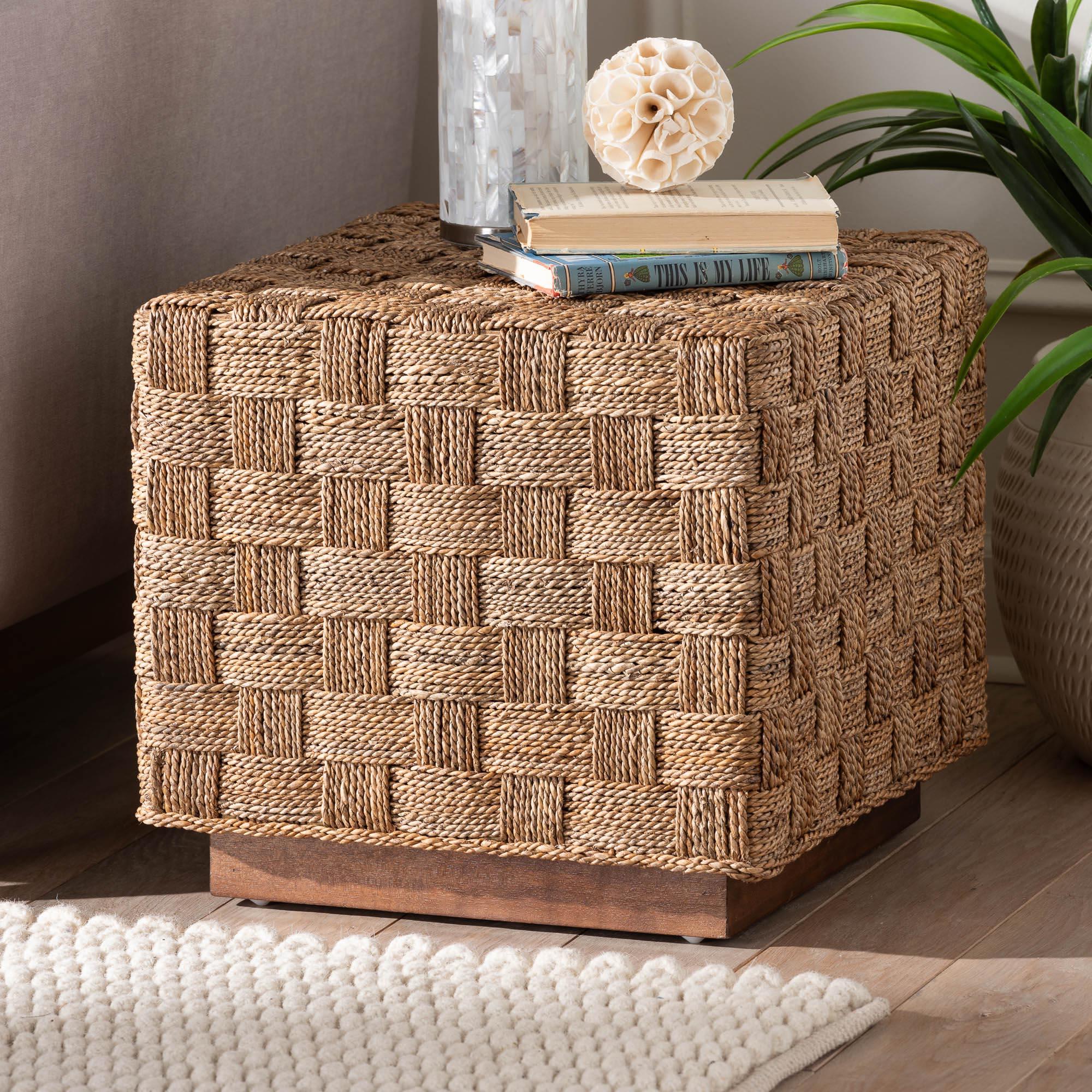 Bali & Pari Karina Bohemian Seagrass End Table