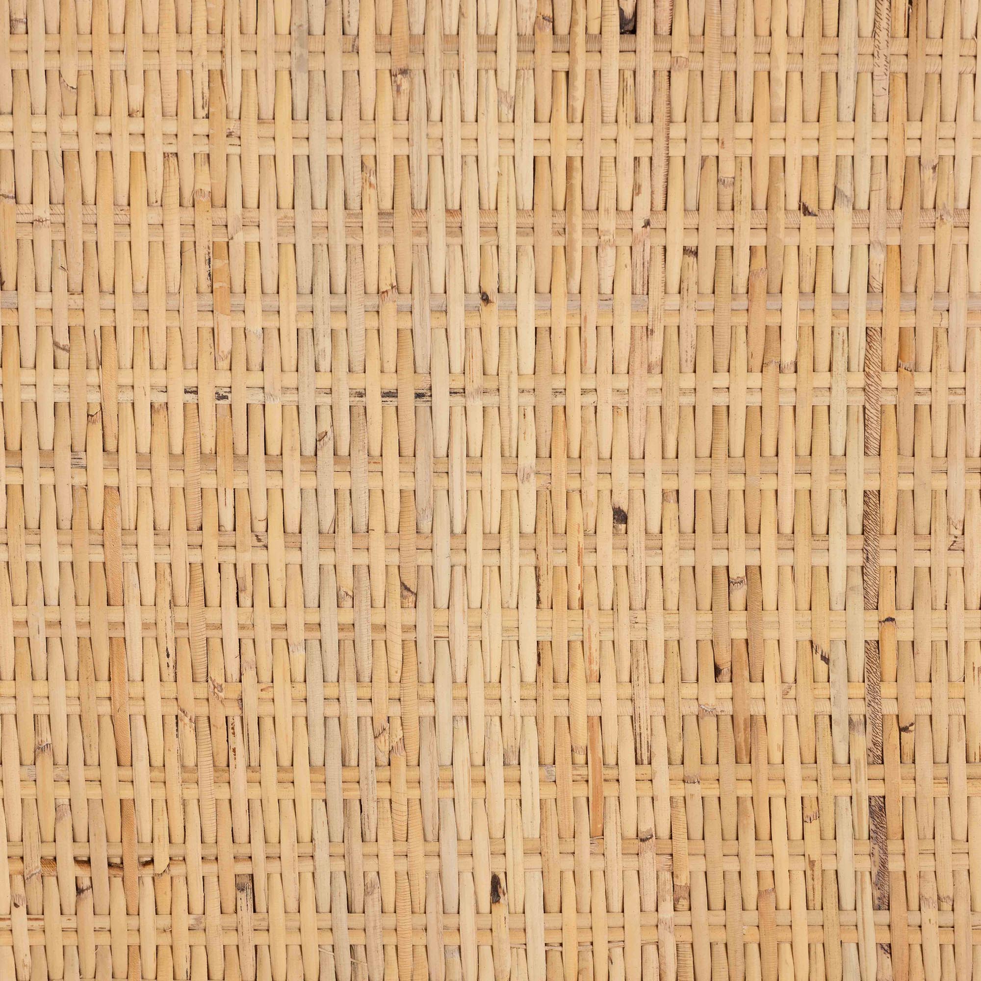 Bali & Pari Kalimantan Bohemian Light Honey Rattan and Mahogany Wood Square Coffee Table