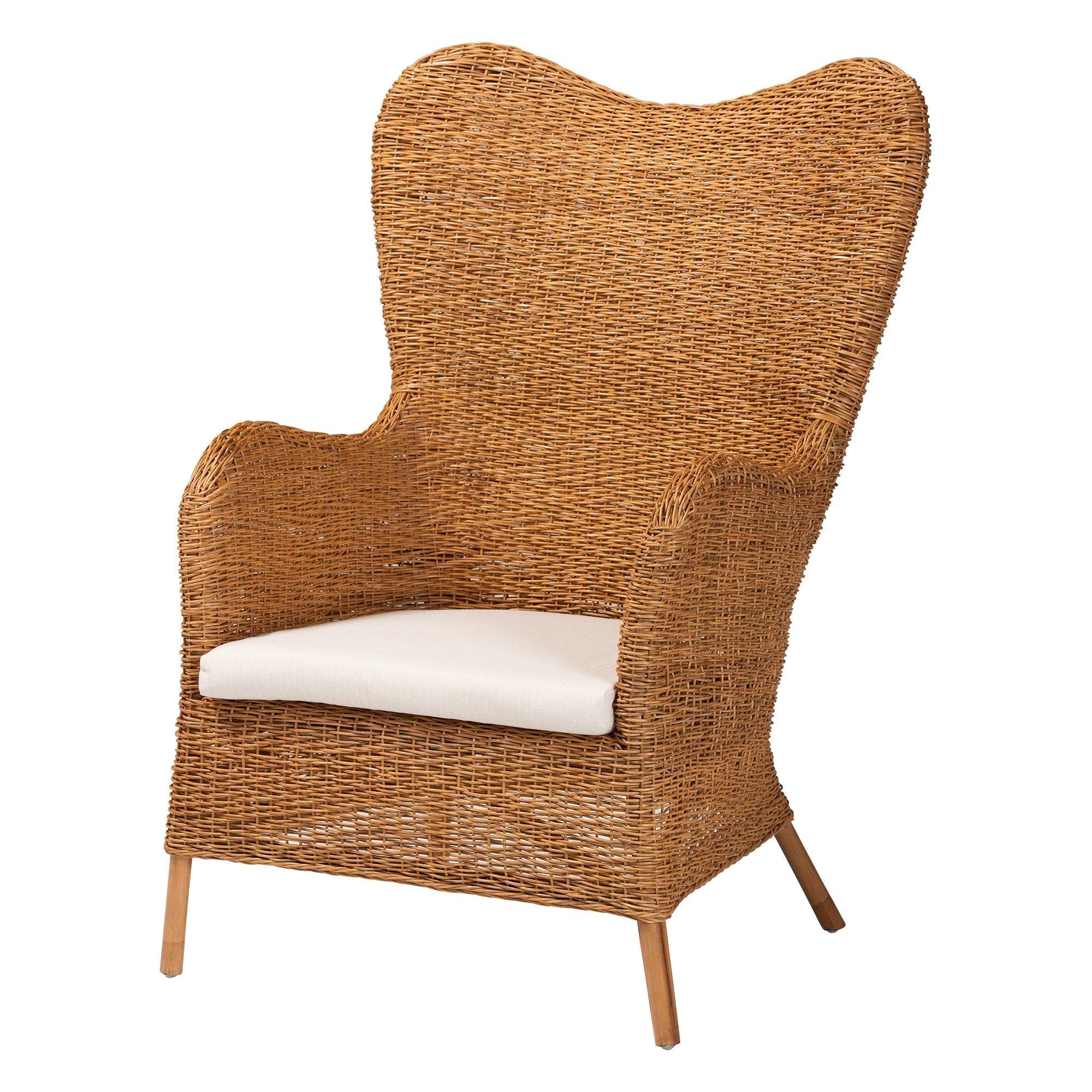 Bali & Pari Terra Bohemian Light Honey Rattan Arm Chair