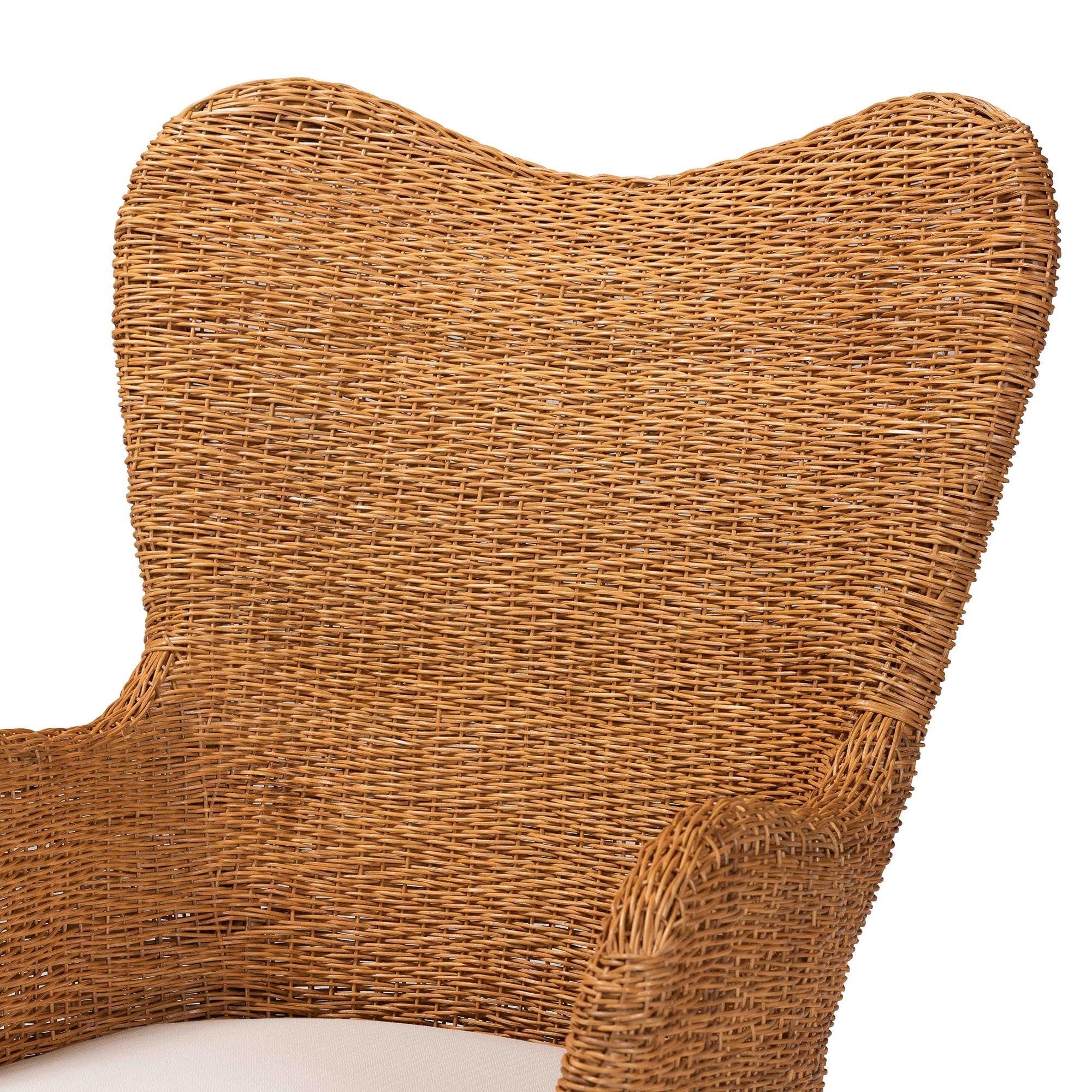 Bali & Pari Terra Bohemian Light Honey Rattan Arm Chair