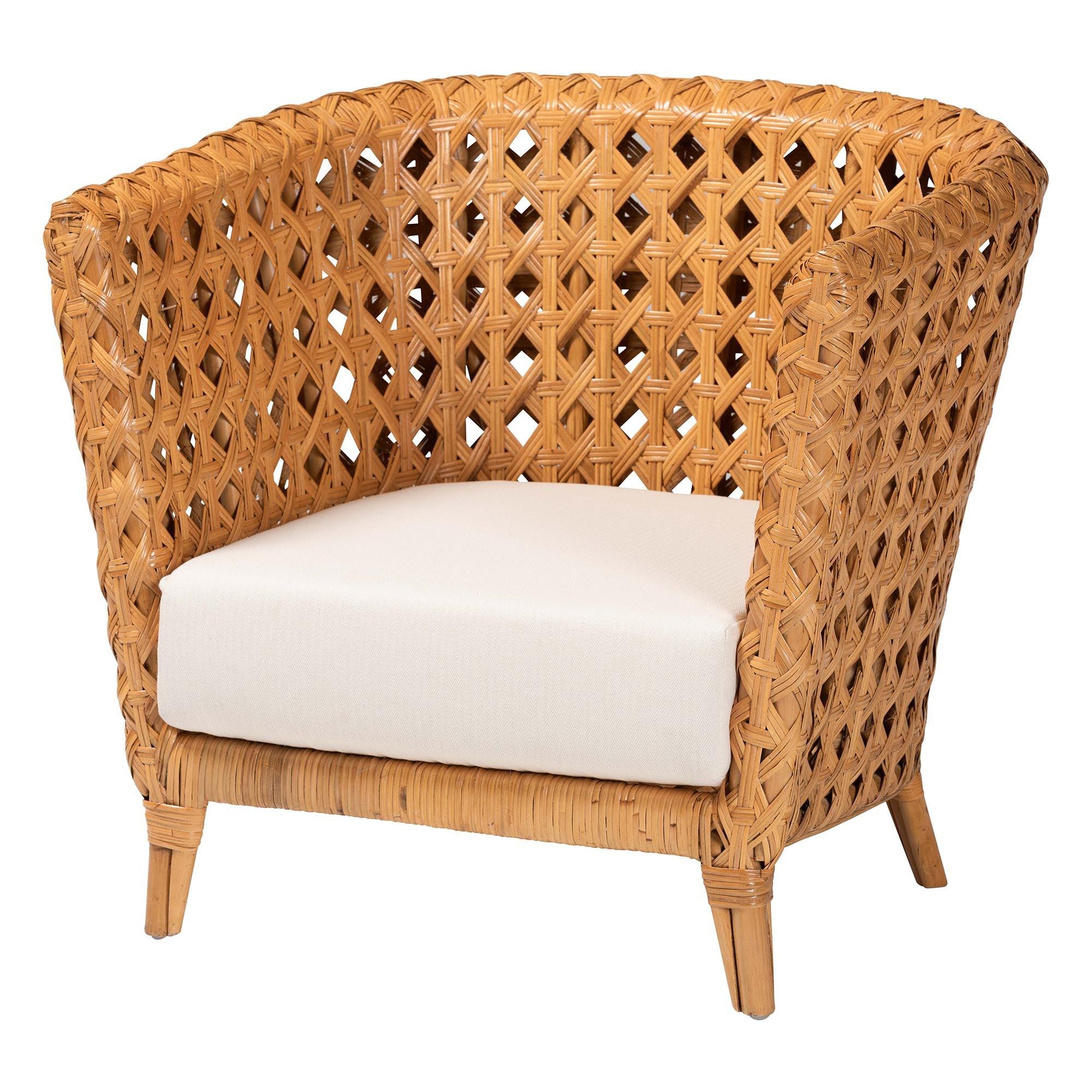 Bali & Pari Daiwa Bohemian Light Honey Ratan Accent Chair