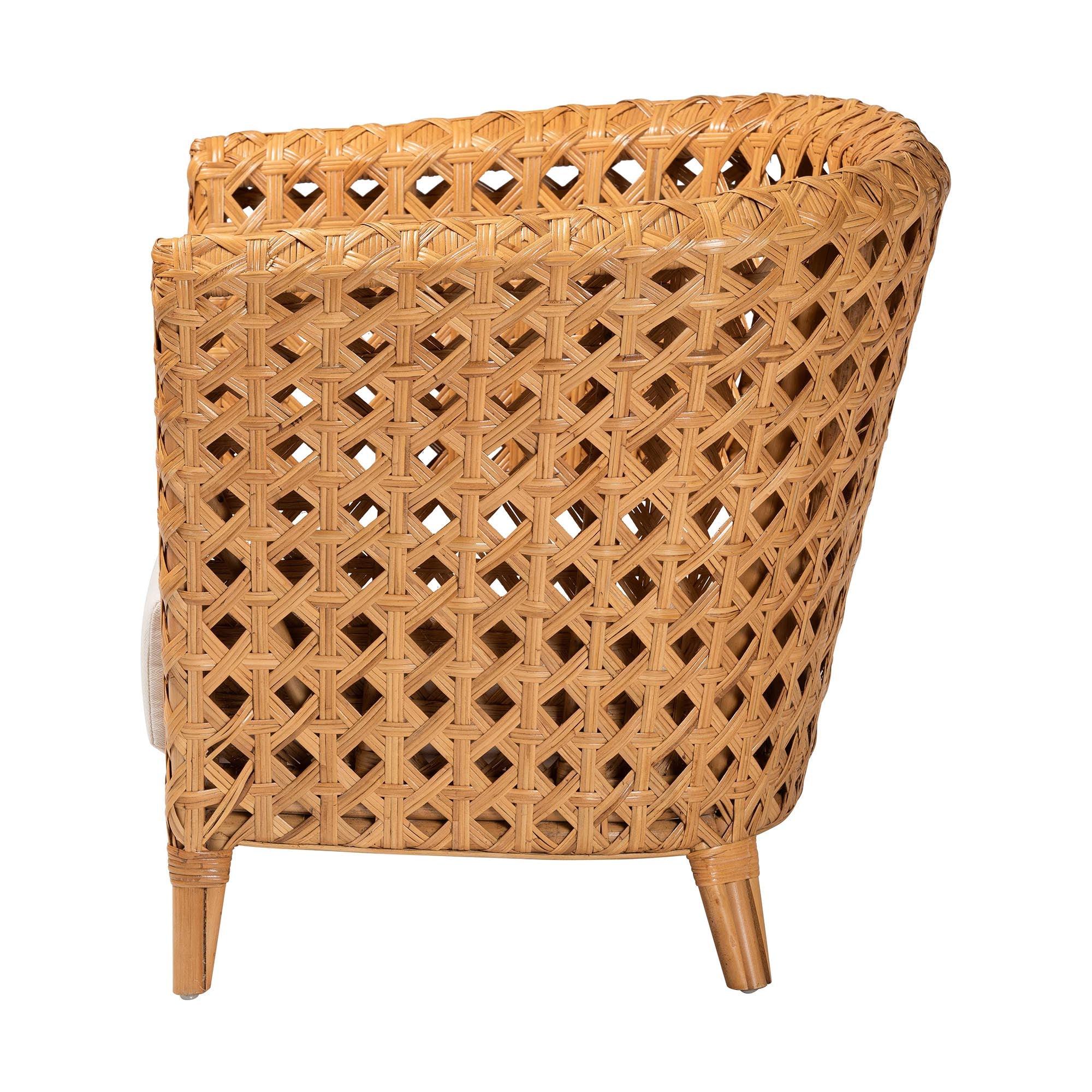 Bali & Pari Daiwa Bohemian Light Honey Ratan Accent Chair