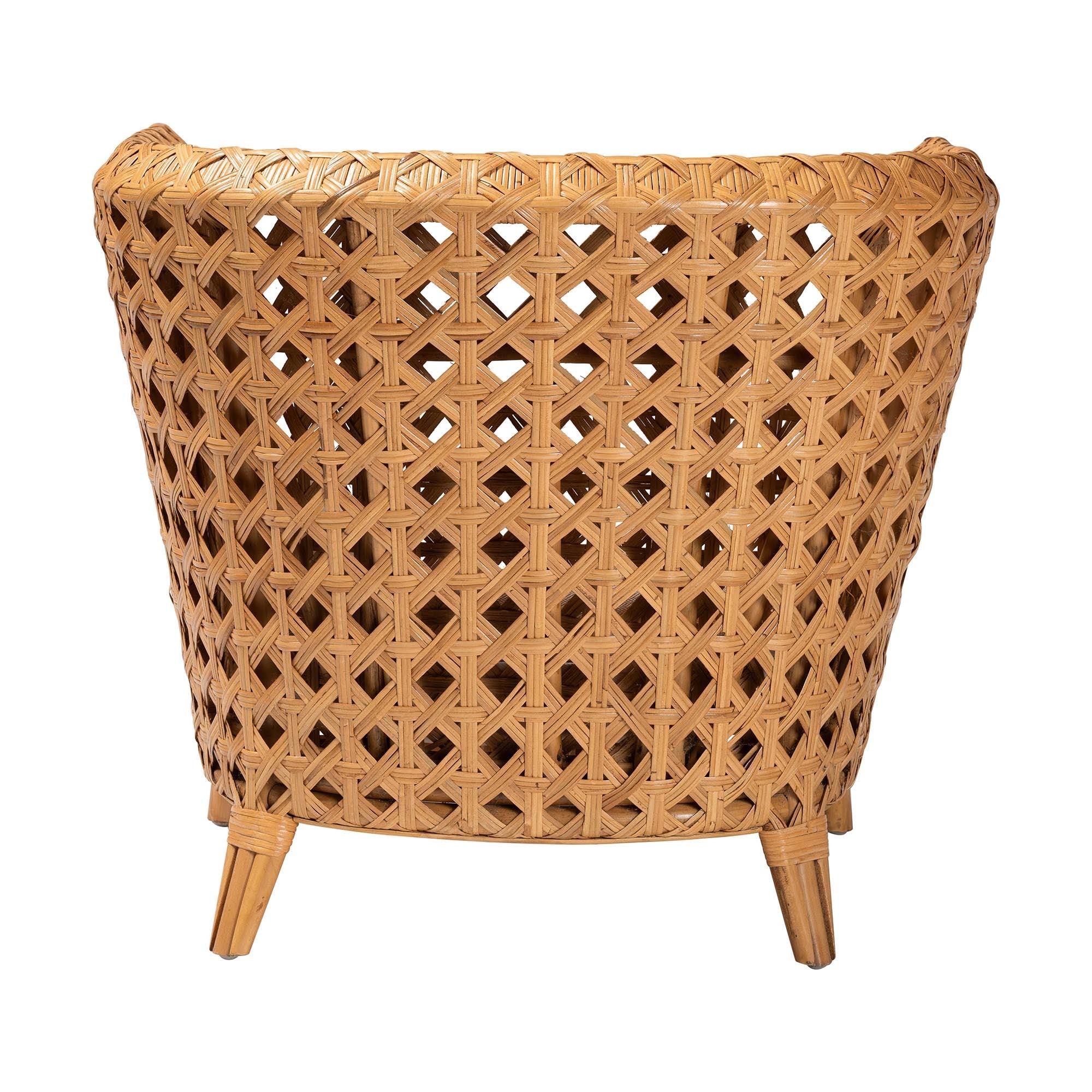 Bali & Pari Daiwa Bohemian Light Honey Ratan Accent Chair