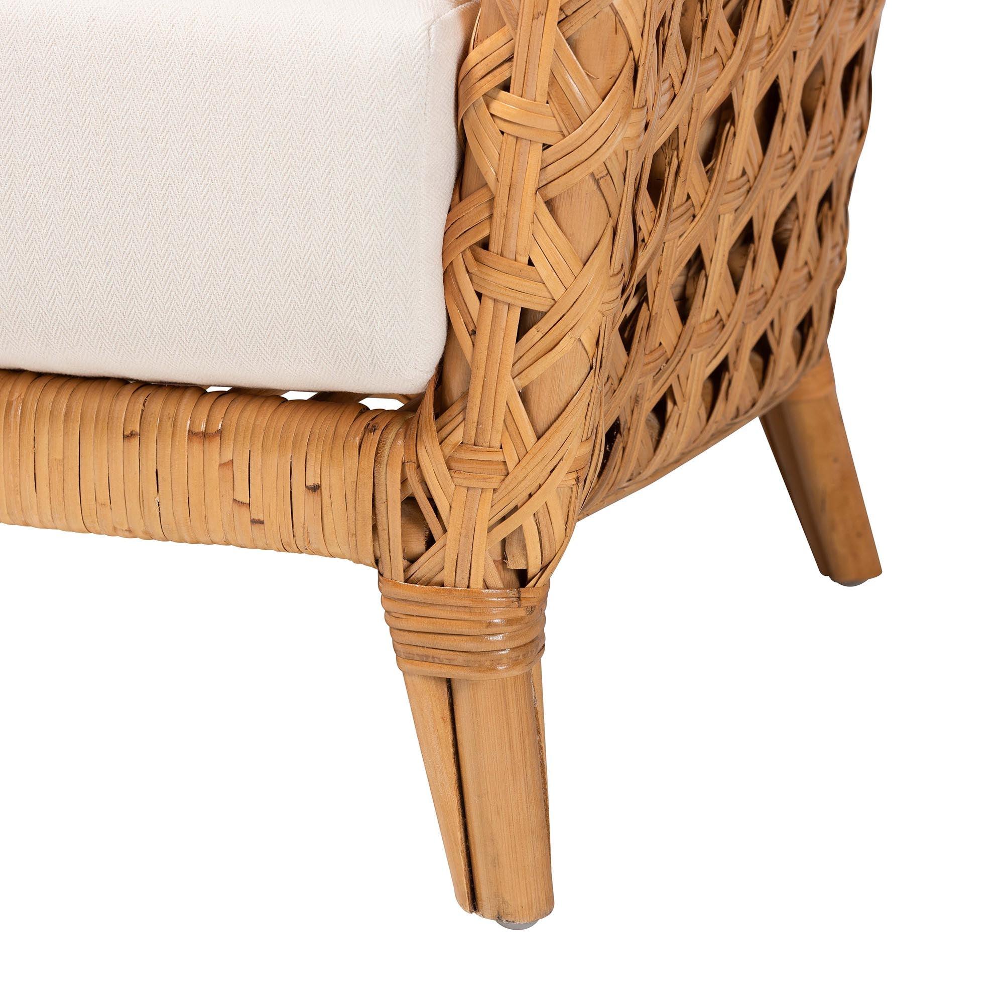 Bali & Pari Daiwa Bohemian Light Honey Ratan Accent Chair