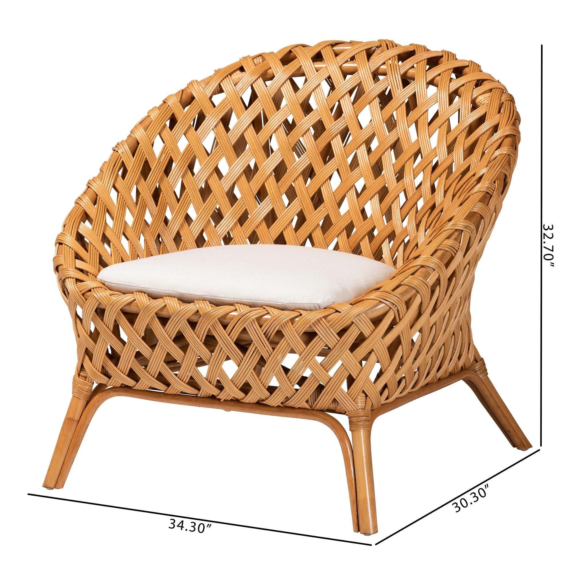 Bali & Pari Robista Bohemian Rattan Accent Chair