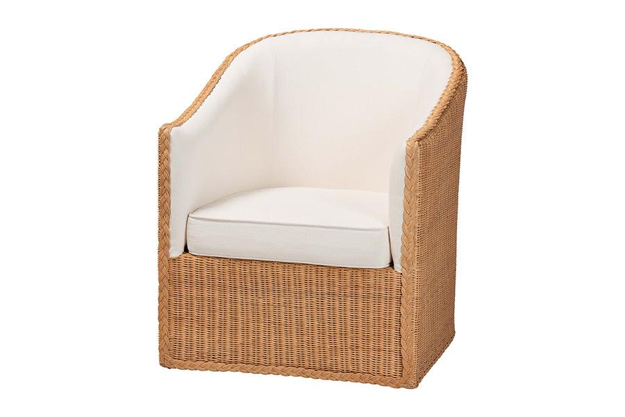 Bali & Pari Tessa Bohemian Light Honey Rattan Arm Chair
