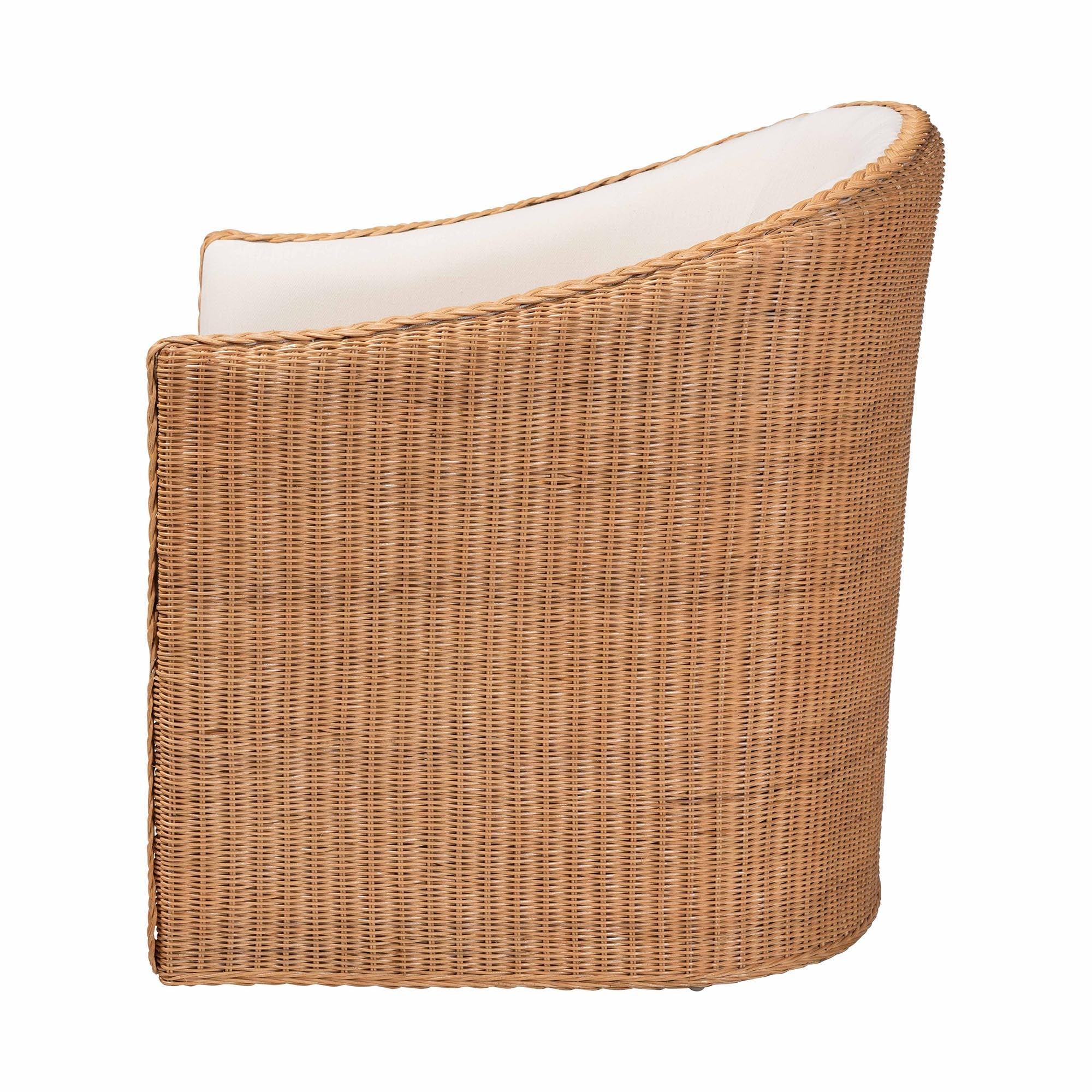 Bali & Pari Tessa Bohemian Light Honey Rattan Arm Chair