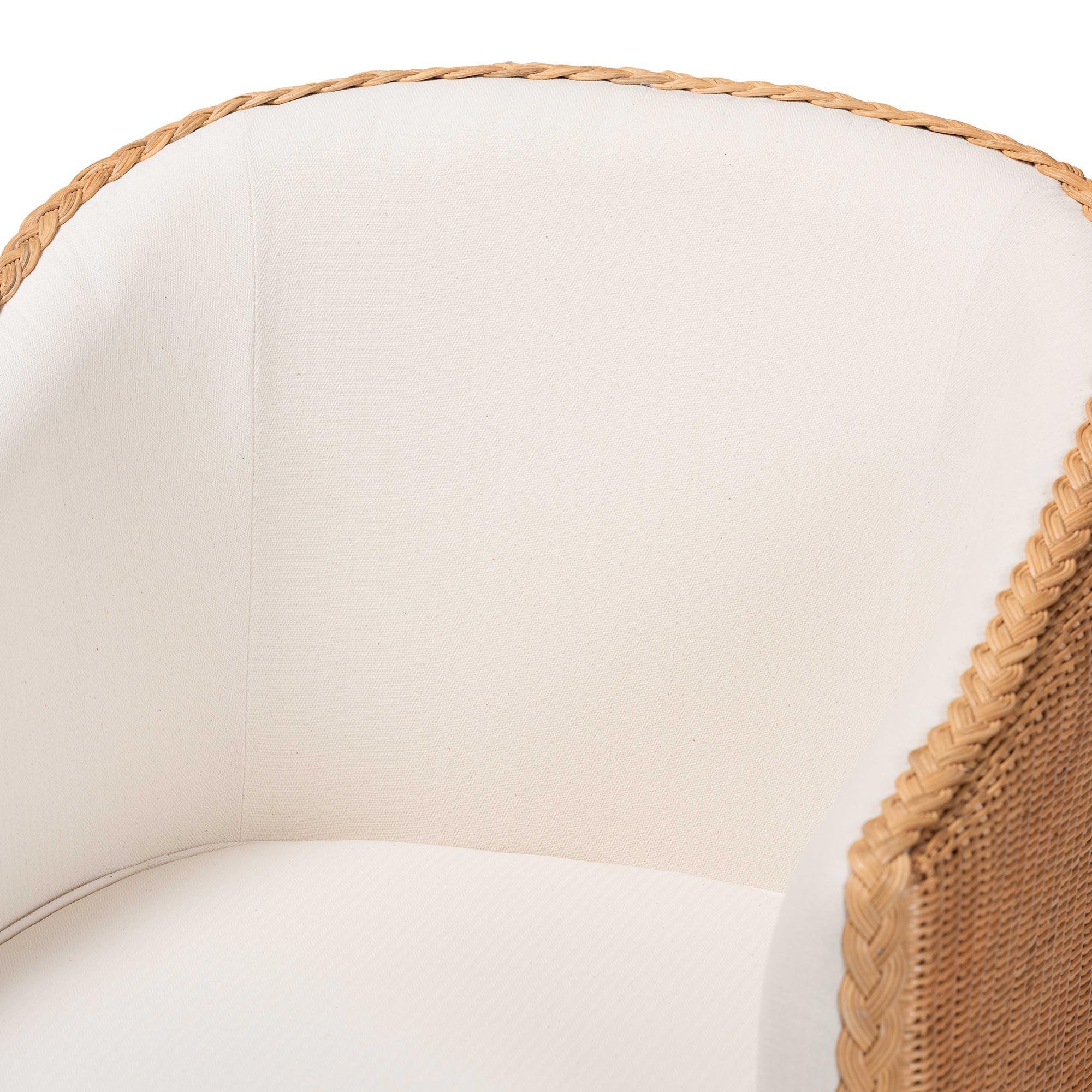 Bali & Pari Tessa Bohemian Light Honey Rattan Arm Chair