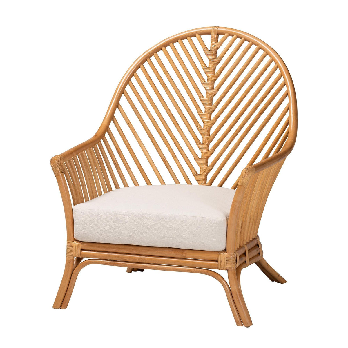 Bali & Pari Lisabon Bohemian Light Honey Rattan Arm Chair