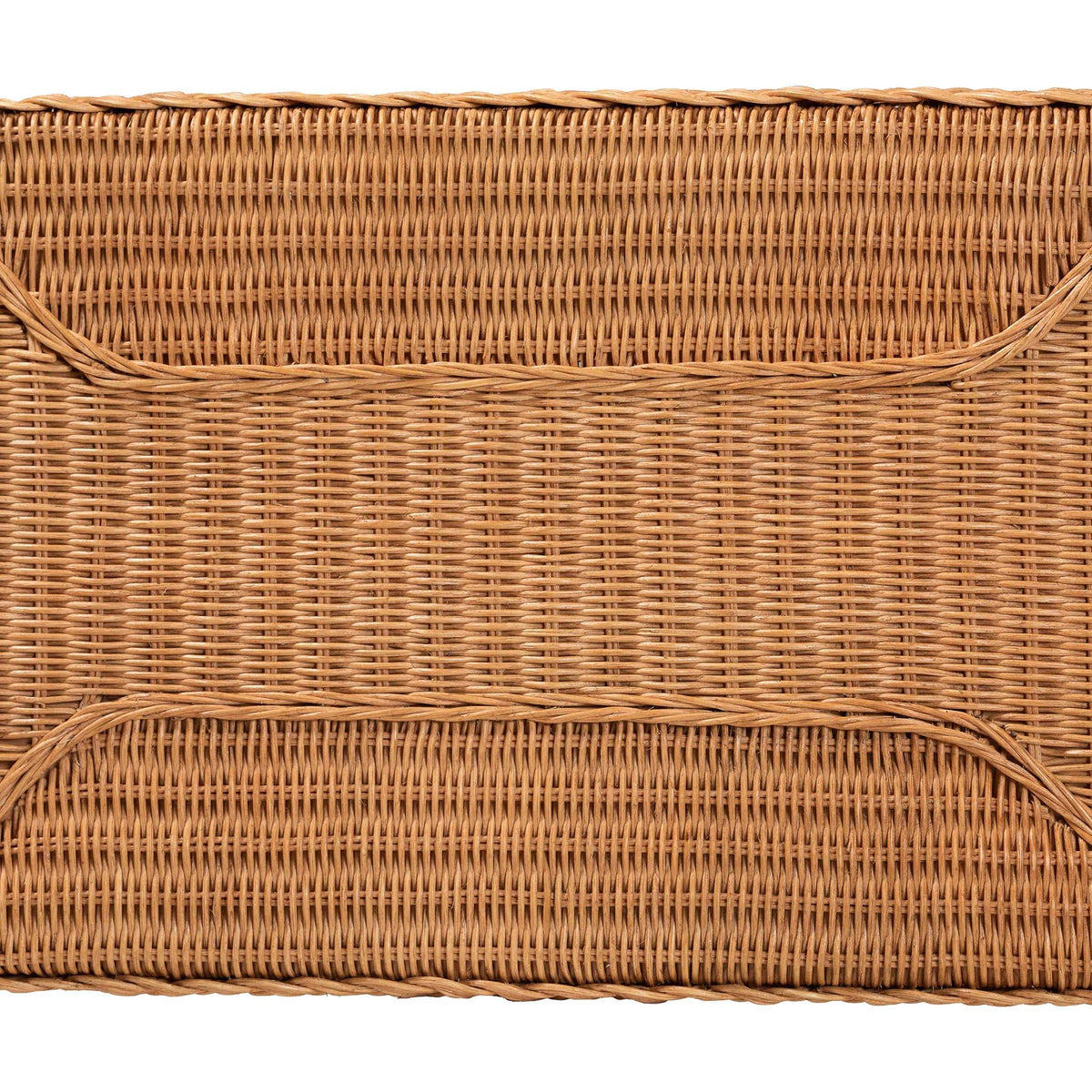 Bali & Pari Minahasa Bohemian Light Honey Braided Rattan Side Table