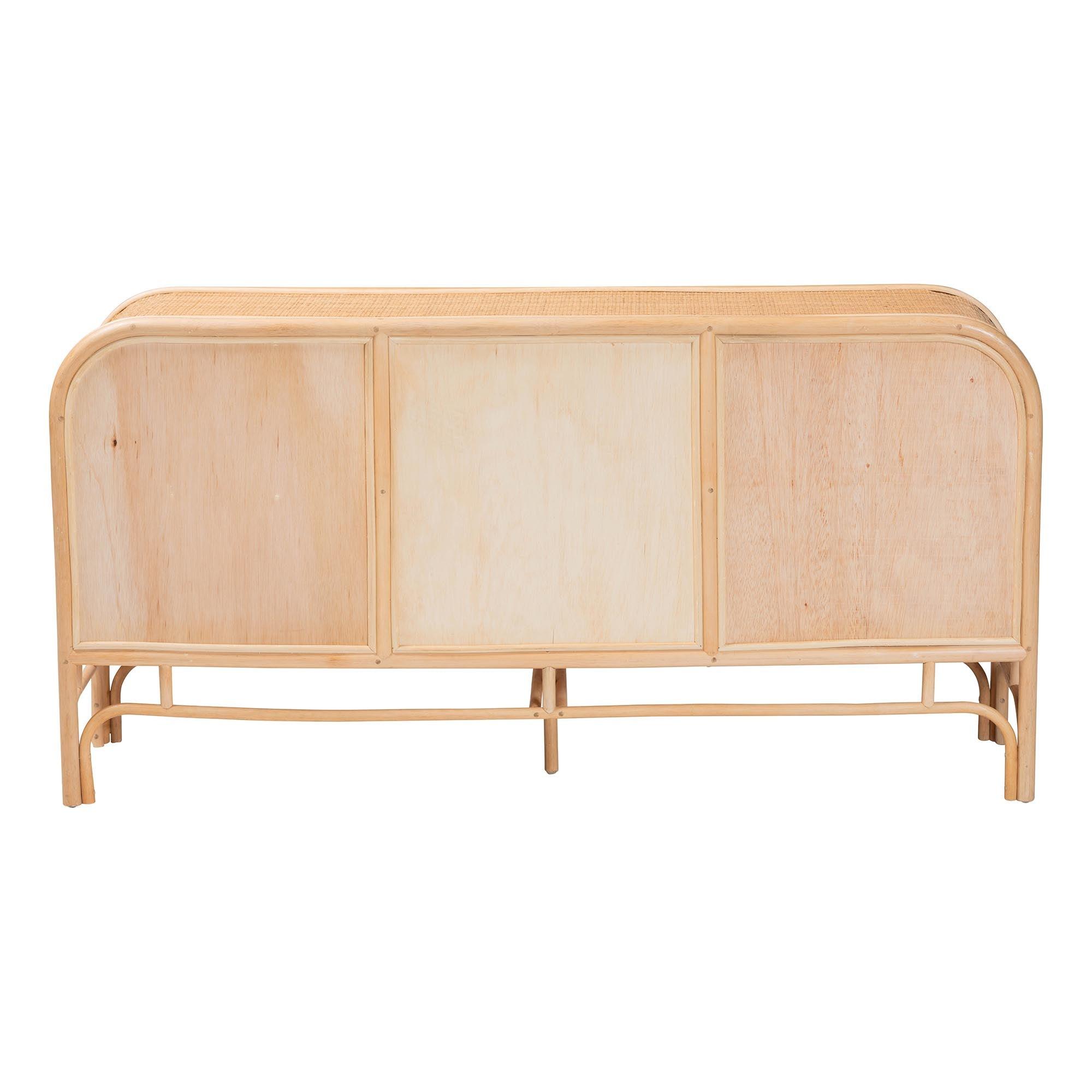Bali & Pari Carabella Bohemian Rattan 2-Door Storage Cabinet