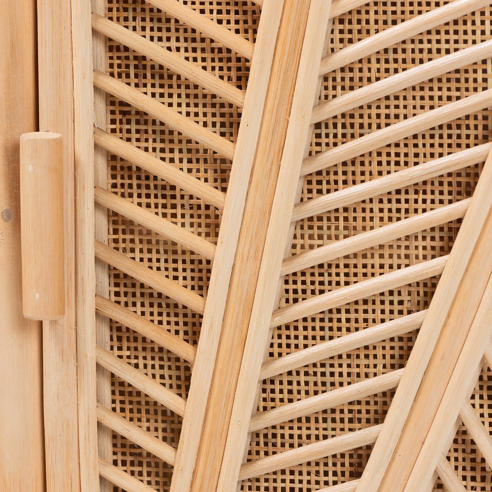Bali & Pari Carabella Bohemian Rattan 2-Door Storage Cabinet