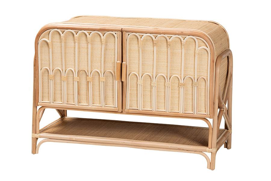 Bali & Pari Gitano Bohemian Rattan 2-Door Storage Cabinet