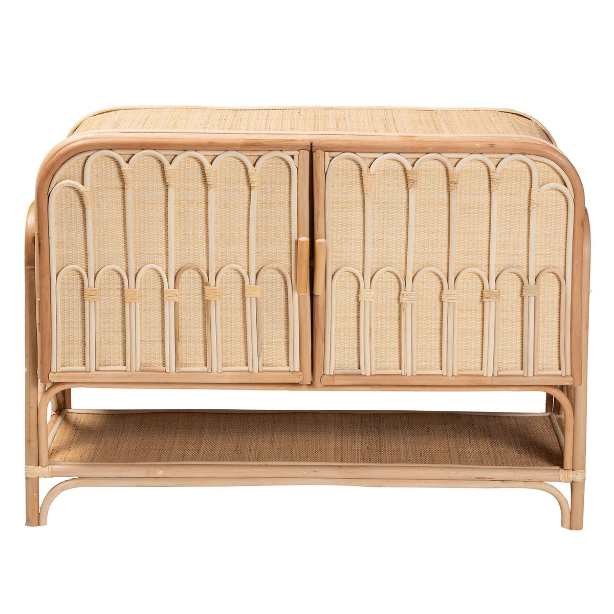 Bali & Pari Gitano Bohemian Rattan 2-Door Storage Cabinet