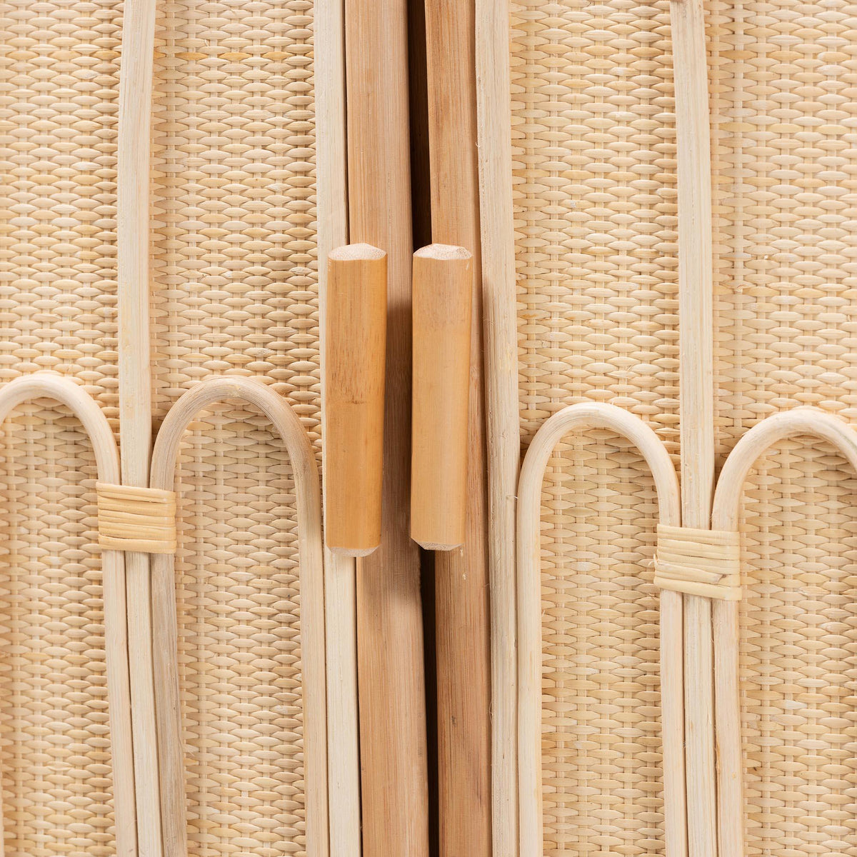 Bali & Pari Gitano Bohemian Rattan 2-Door Storage Cabinet
