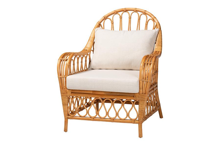 Bali & Pari Reina Bohemian Light Honey Rattan Arm Chair
