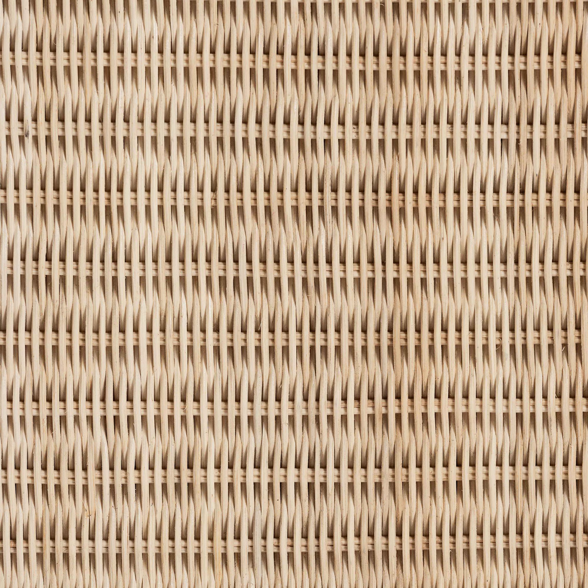 Bali & Pari Lanica Japandi Sun Bleached Rattan 3-Drawer Nightstand